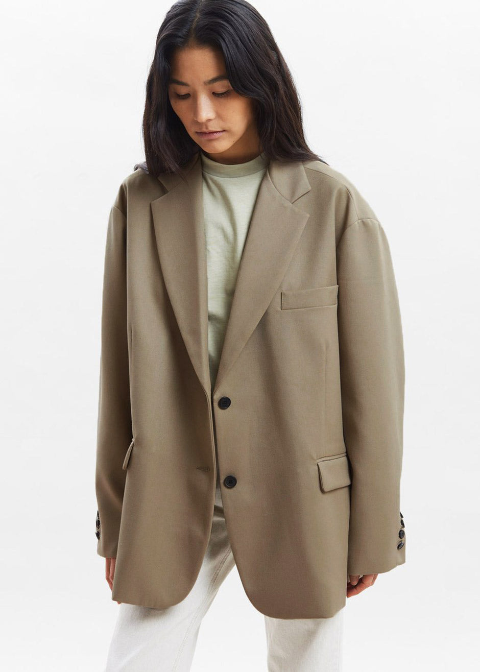 Frankie Oversized Boyfriend Blazer - Desert Taupe - 1