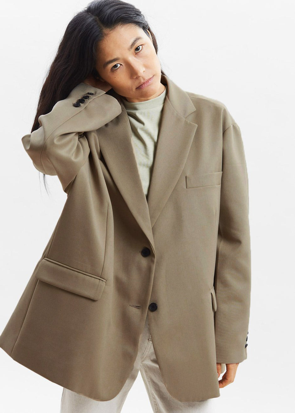 Frankie Oversized Boyfriend Blazer - Desert Taupe – Frankie Shop