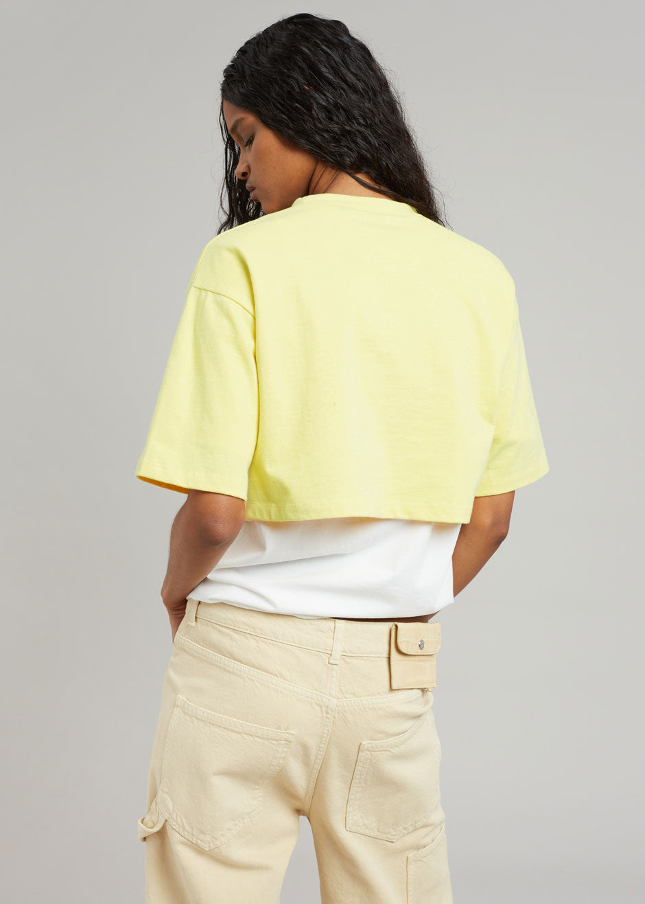 Karina Cropped T-Shirt - Yellow - 5