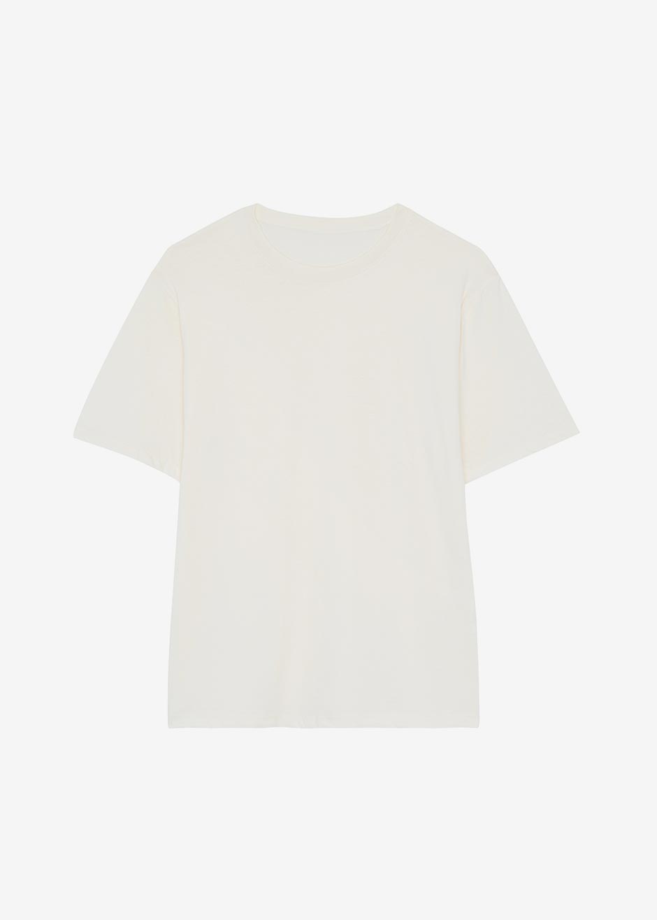 Lilou Simple Tee - Beige - 8