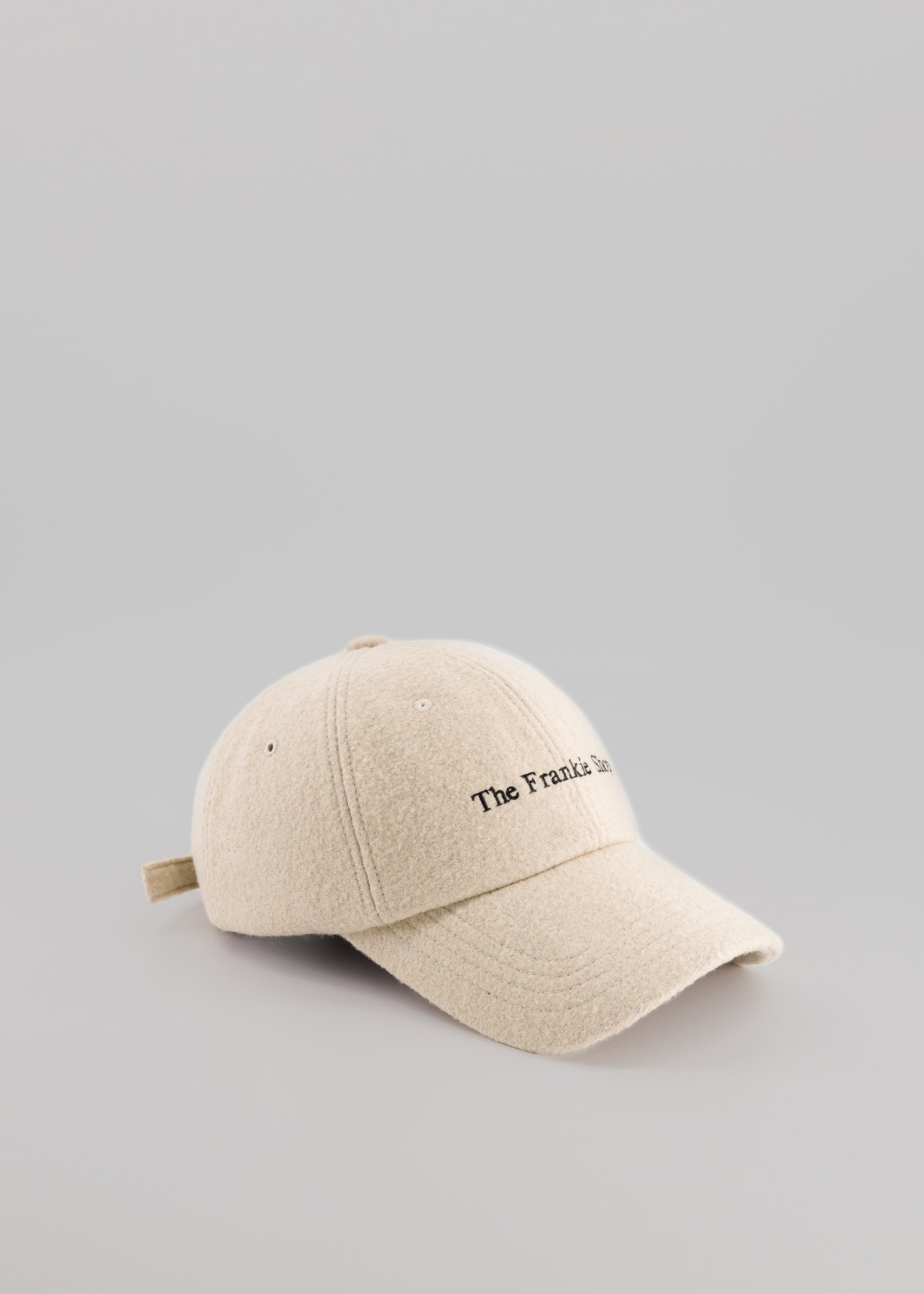 Frankie Boiled Wool Baseball Cap - Beige - 4