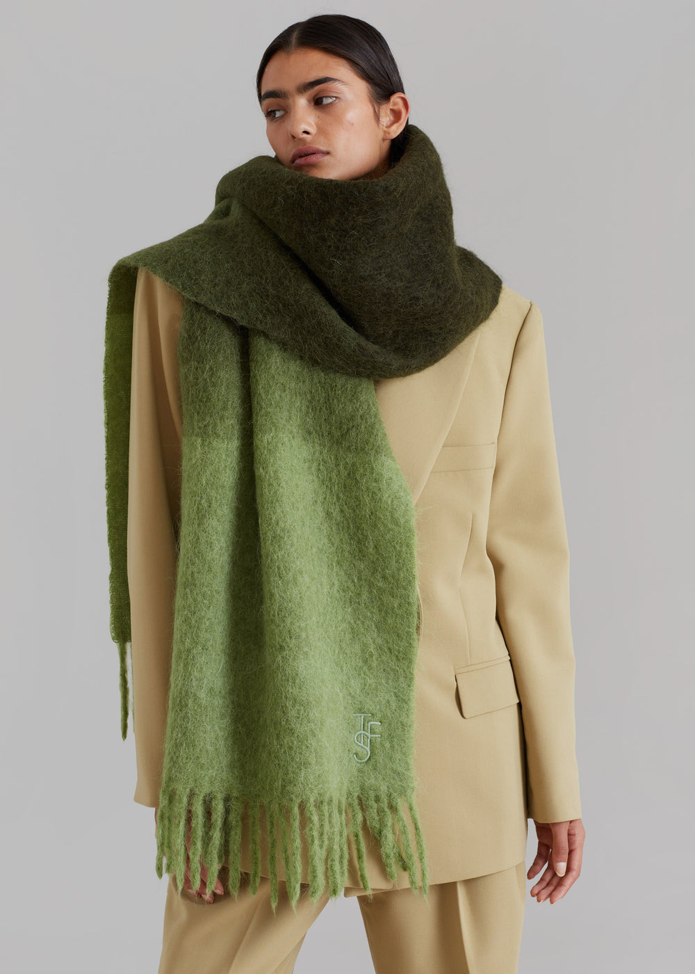Écharpe Frankie Lanne - Dégradé olive