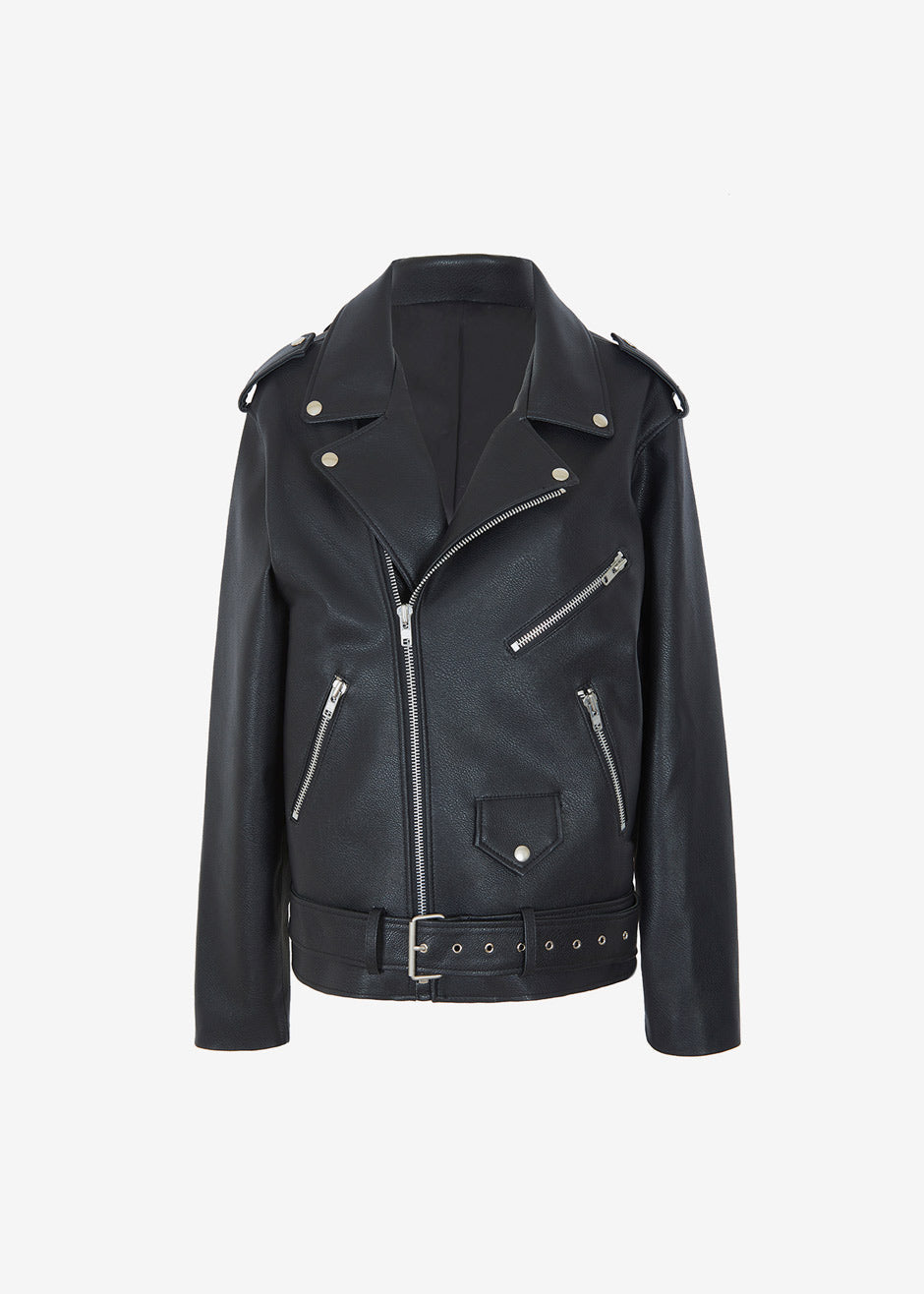 Aria Faux Leather Jacket - Black – Frankie Shop Europe