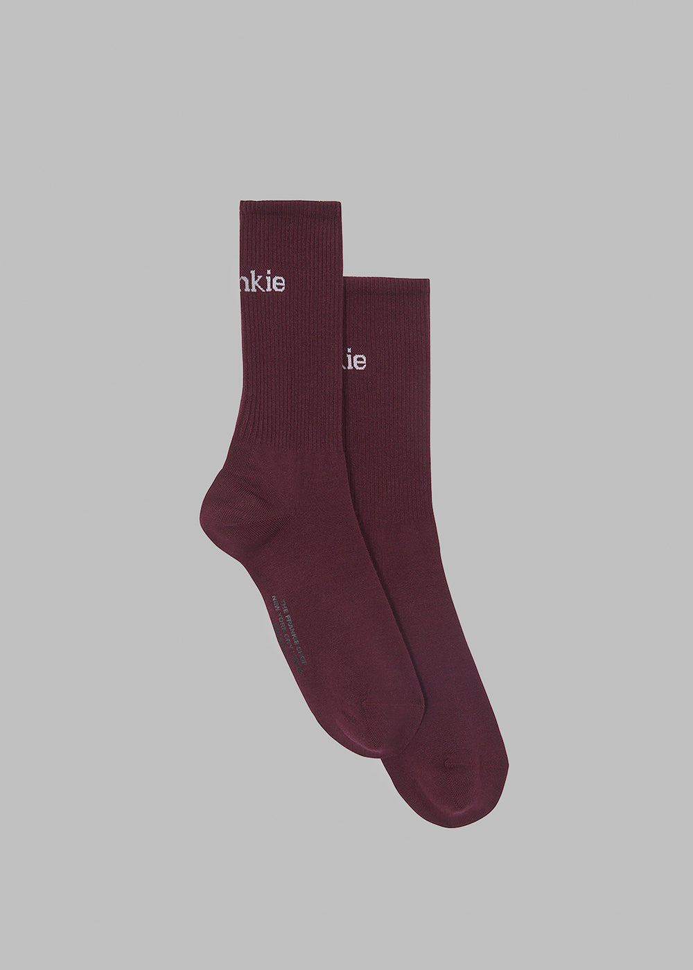 Frankie in English Ribbed Socks - Bordeaux