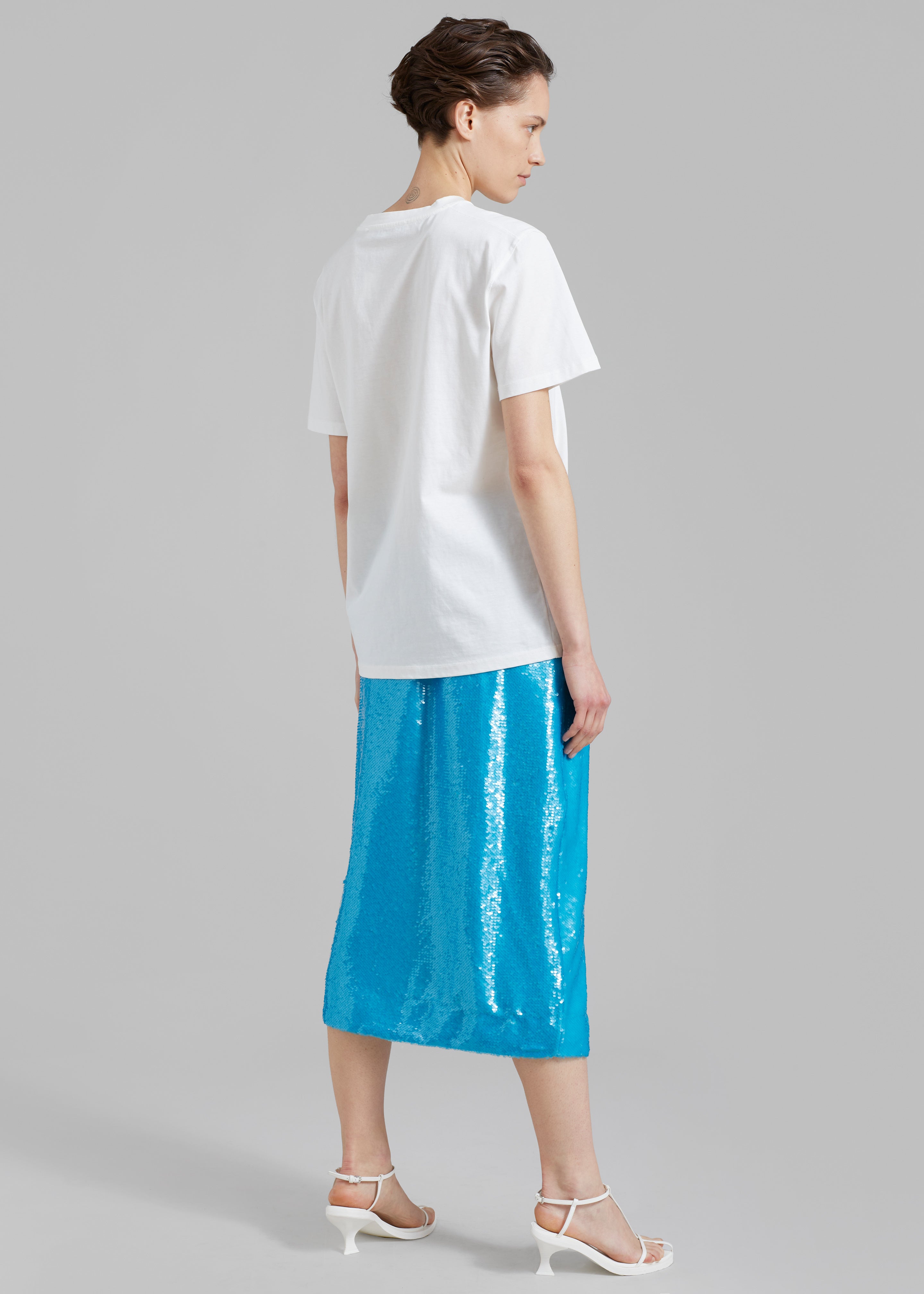 GANNI Sequins Skirt - Blue Curacao - 4