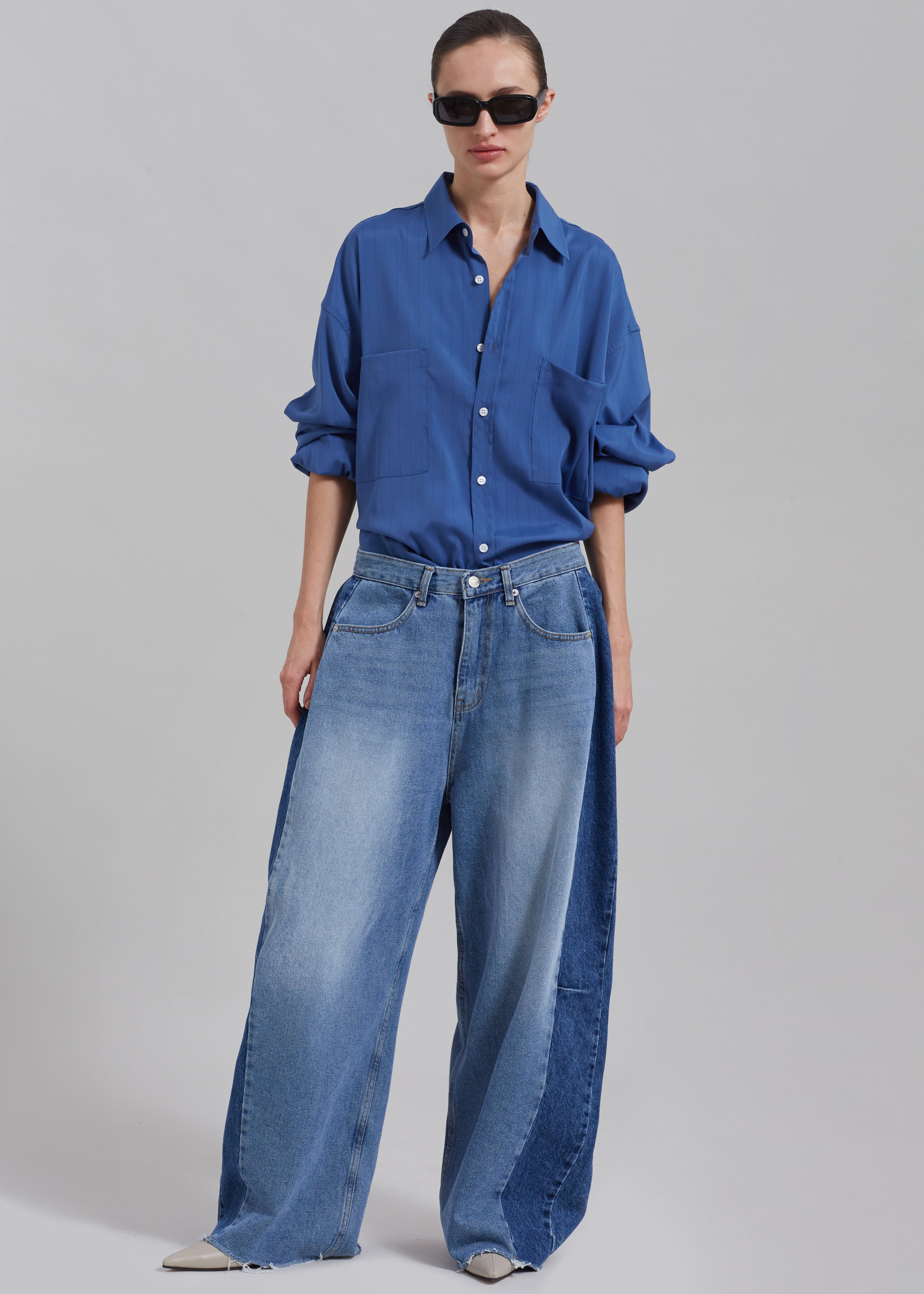 Gatlin Color Block Jeans - Blue Wash - 9