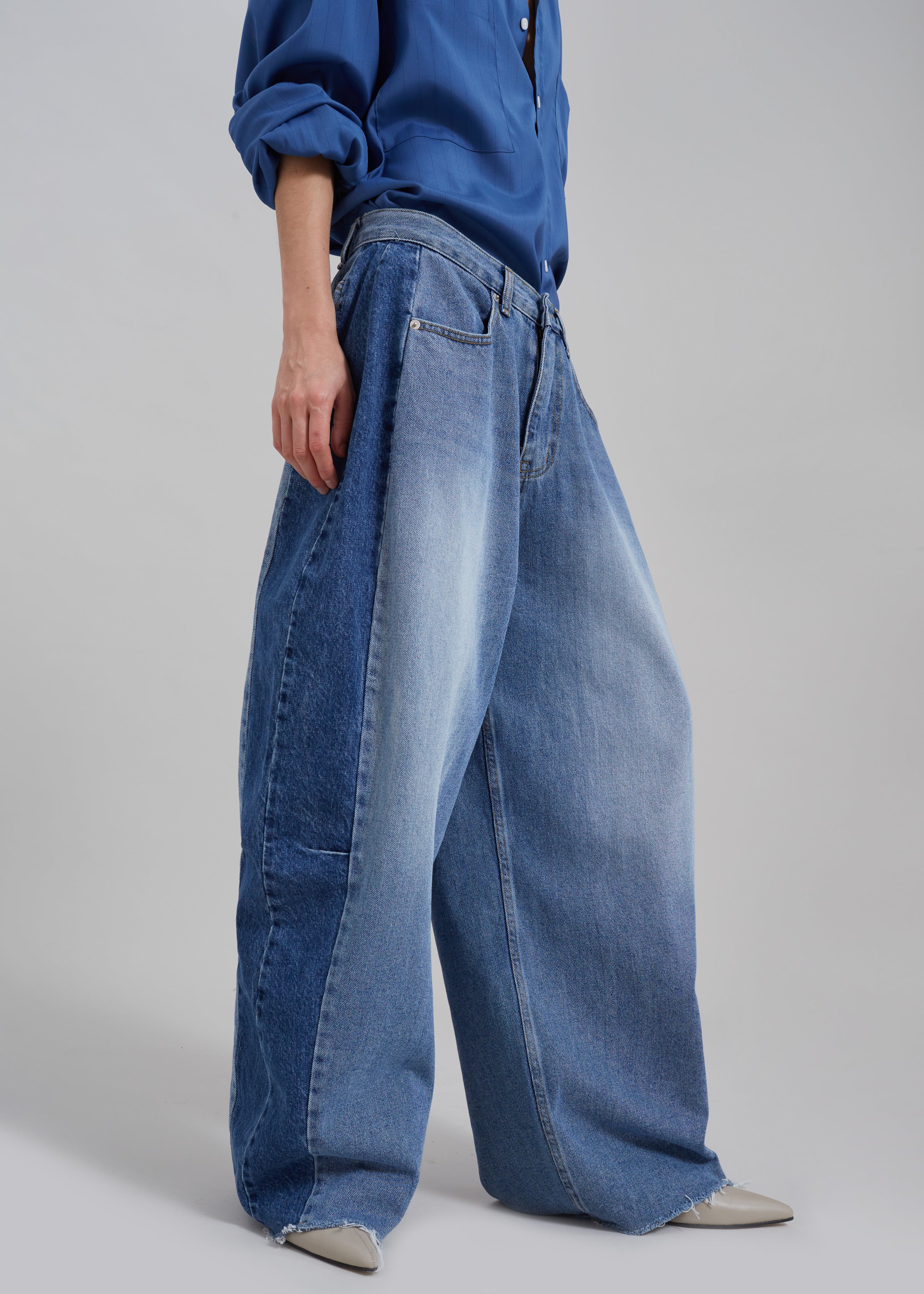 Gatlin Color Block Jeans - Blue Wash - 2