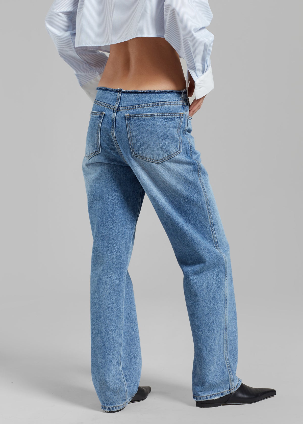 Genesis Raw Waist Jeans - Worn Wash - 3