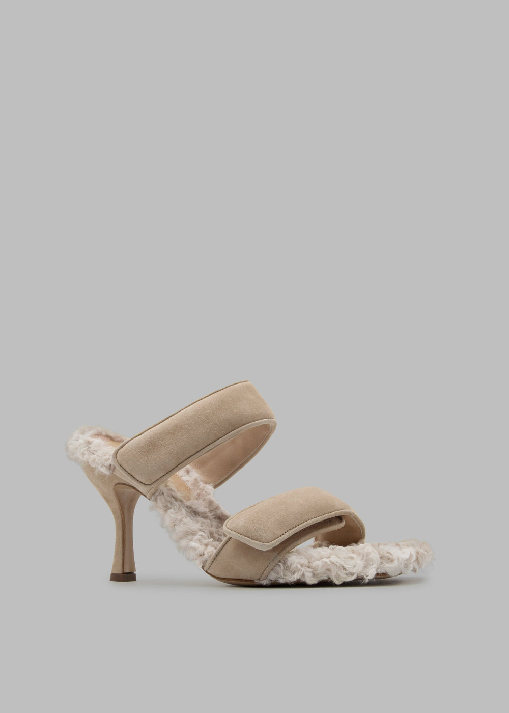 Gia Borghini Adele Ugh Strap Sandals - Almond - 1