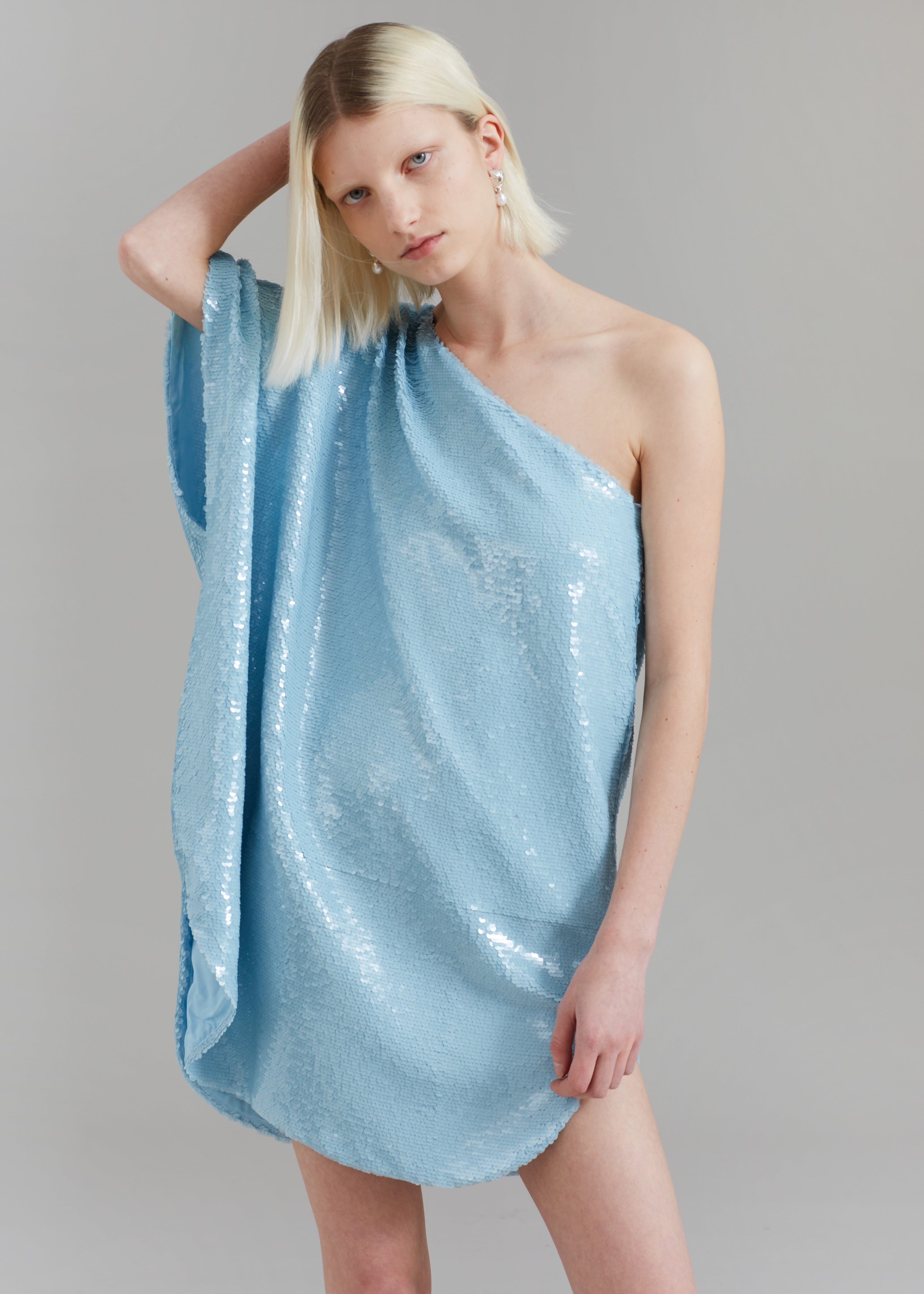 One shoulder nightgown sale