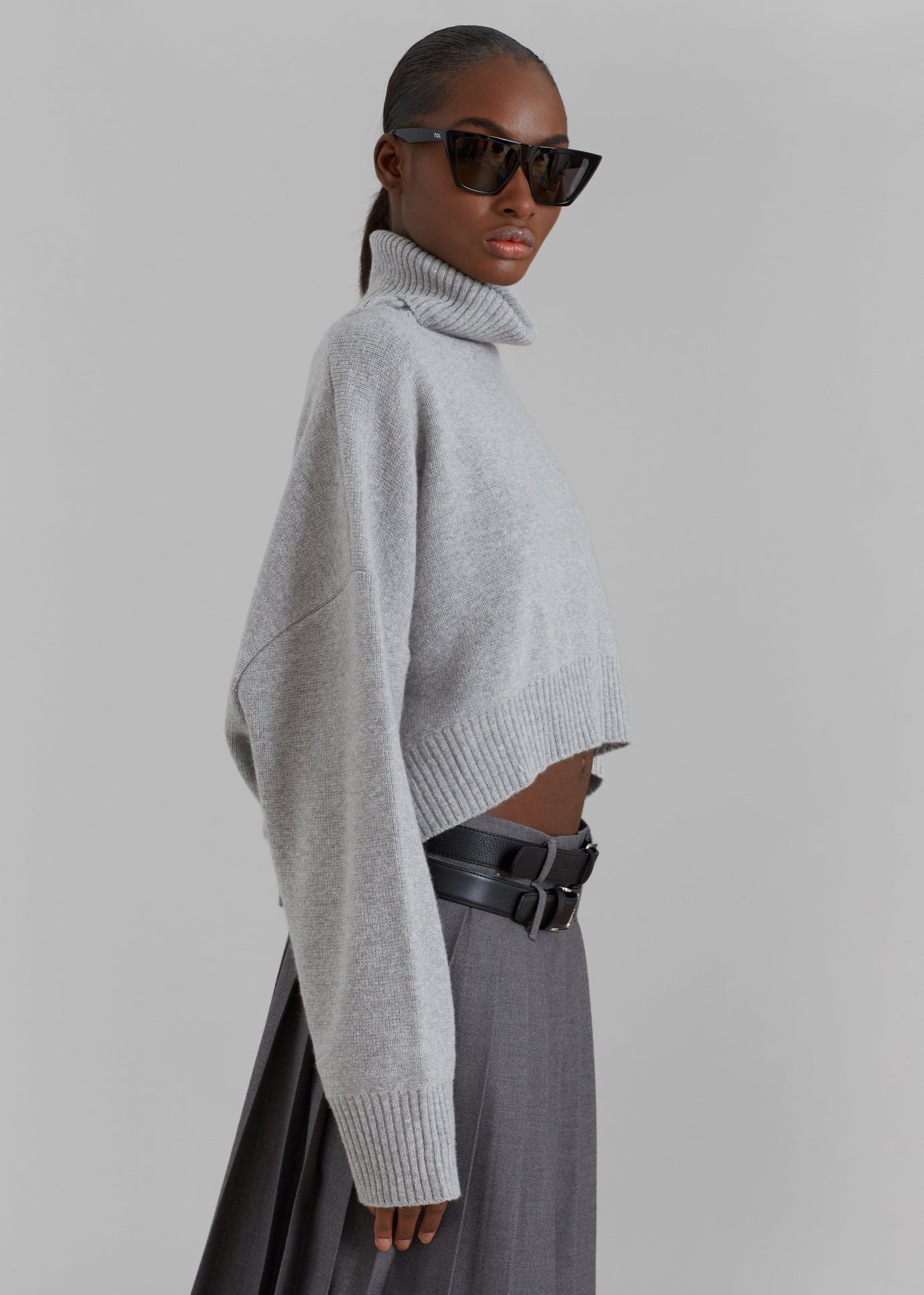 Gesa Turtleneck Sweater - Grey