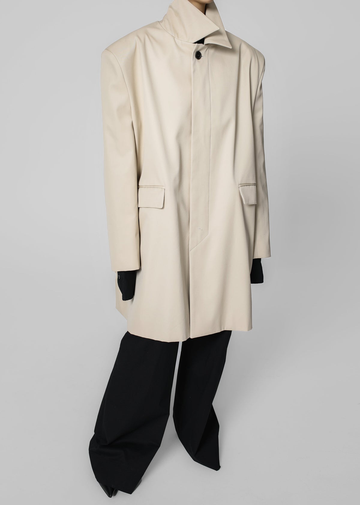 Ghent Padded Shoulder Trench - Beige - 12