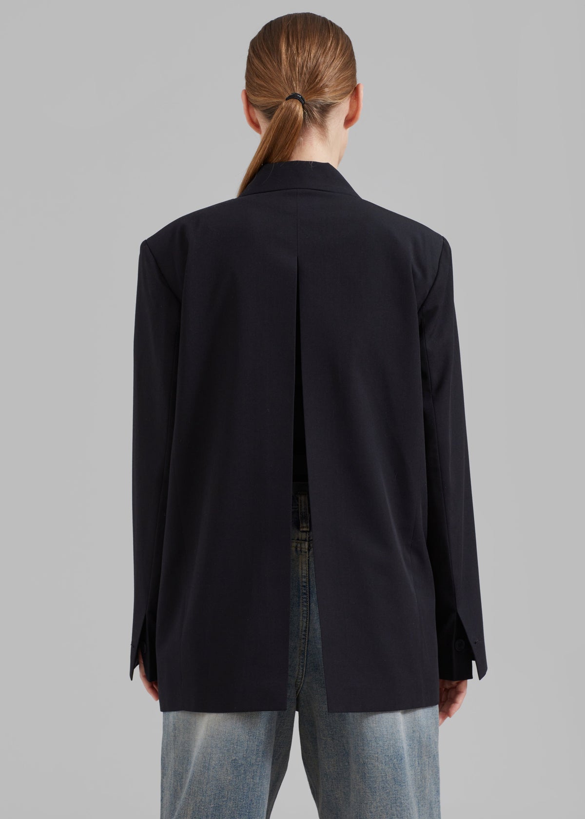 Girona Open Back Blazer - Black - 2