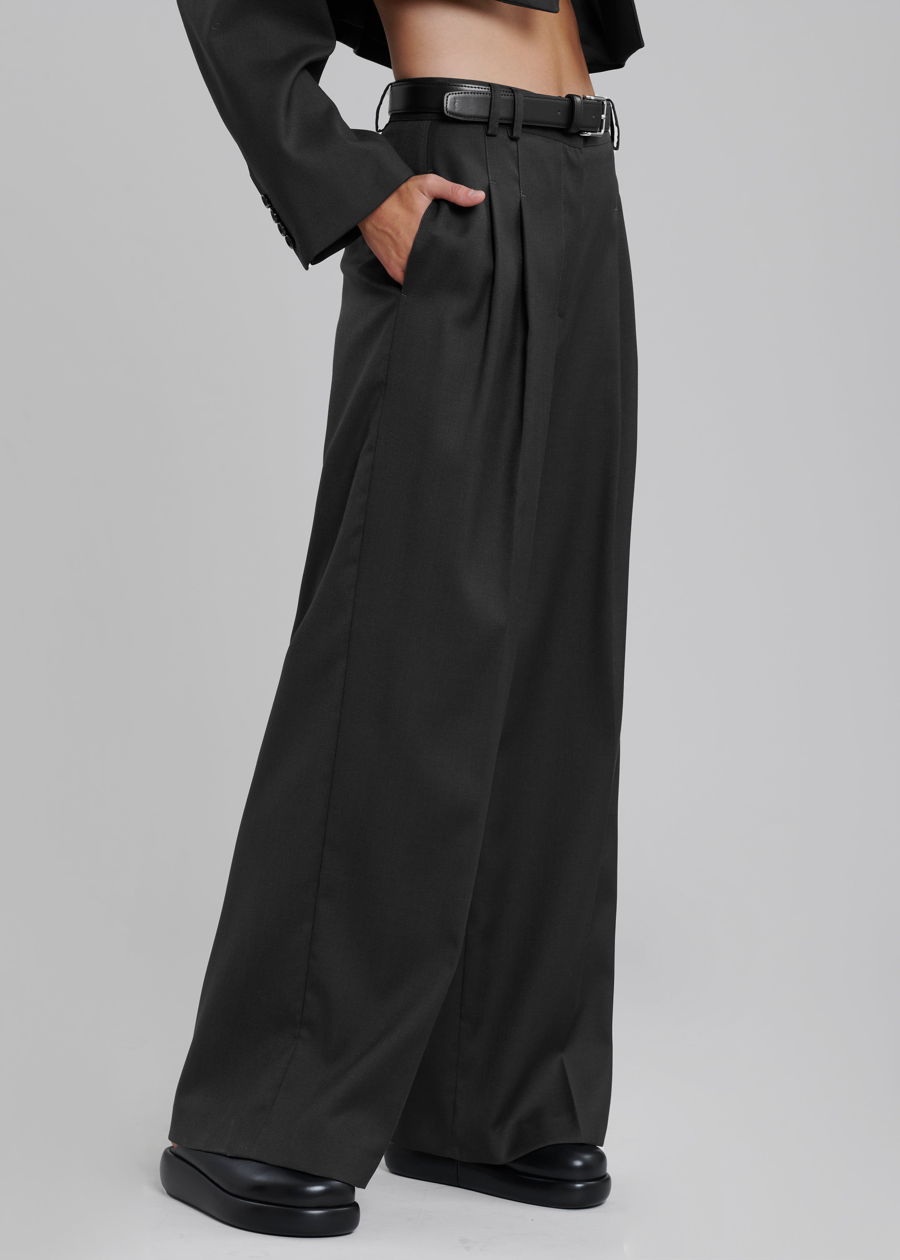 Glenn Wide Pants - Black - 5