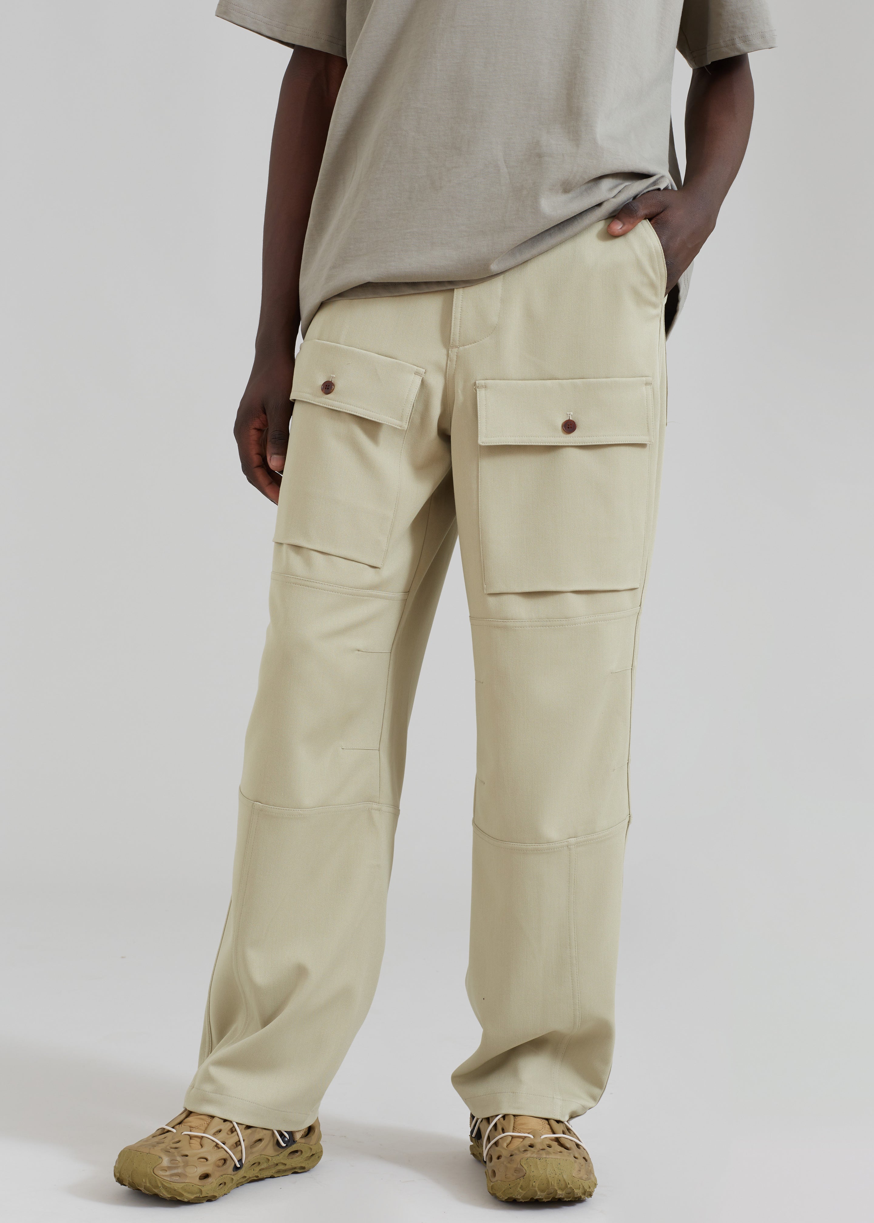 Grant Cargo Pants - Slate Green - 1