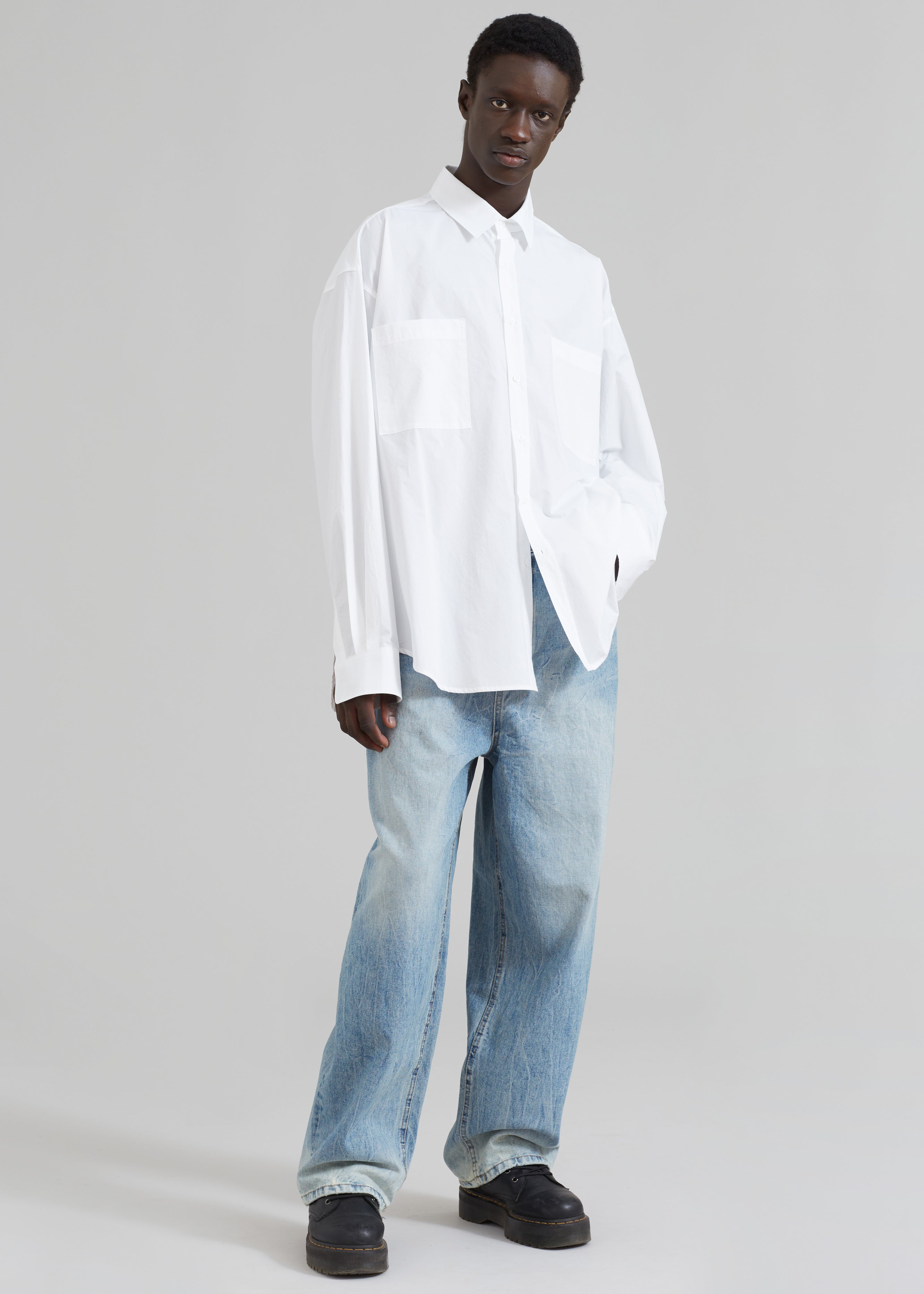 Gus Oversized Shirt - White - 7