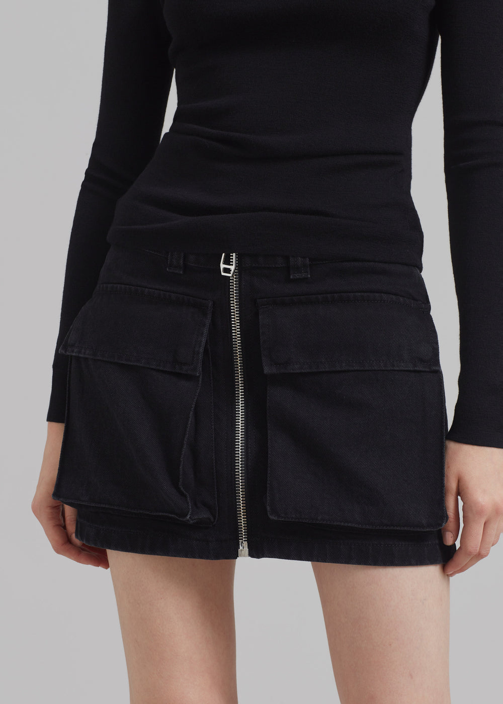 Haikure Molly Mini Skirt - Black Stone - 1