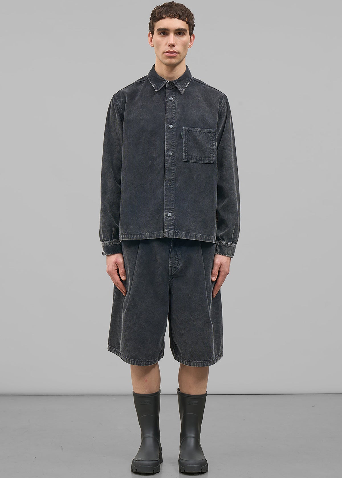 Haikure Richie BB Velvet Shirt - Black - 2