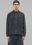 Haikure Richie BB Velvet Shirt - Black