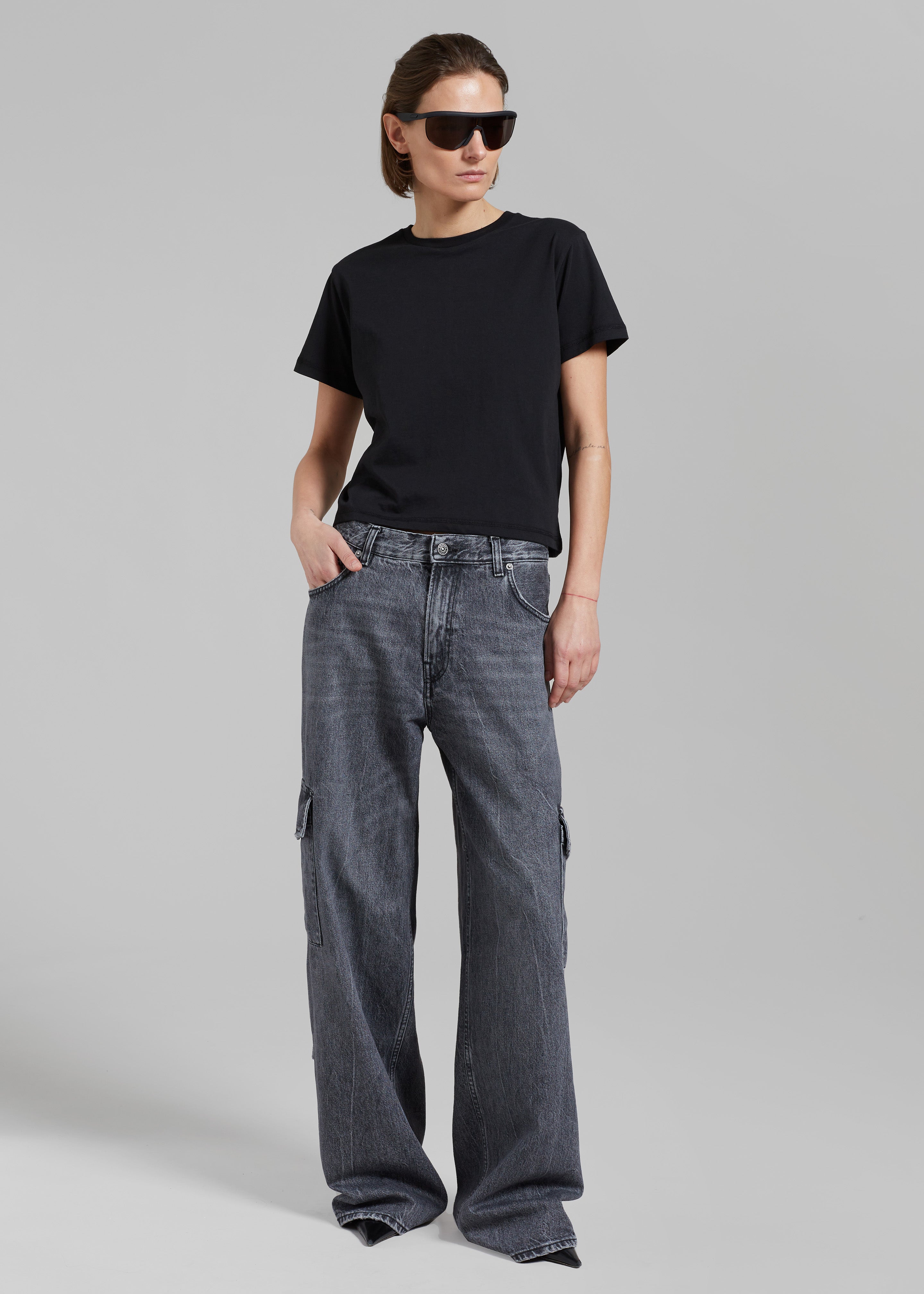 Haikure Bethany Cargo Pants - Marble Black - 1