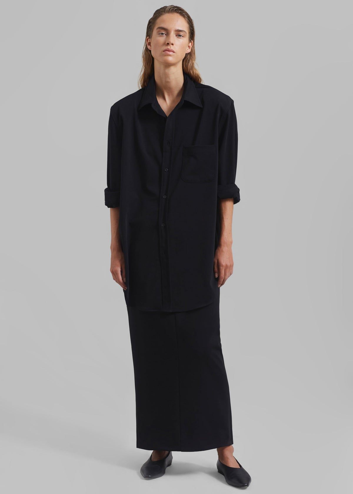 Hollis Padded Shoulder Shirt - Black - 7