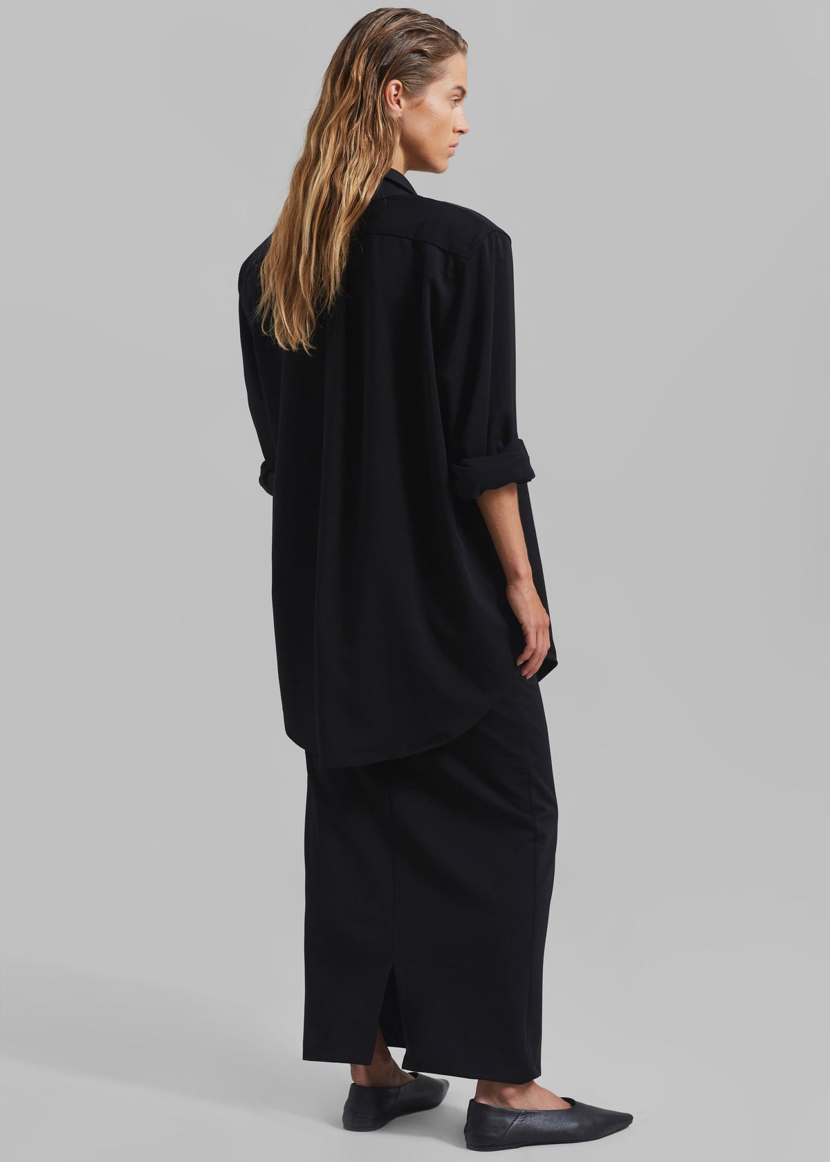 Hollis Padded Shoulder Shirt - Black - 10