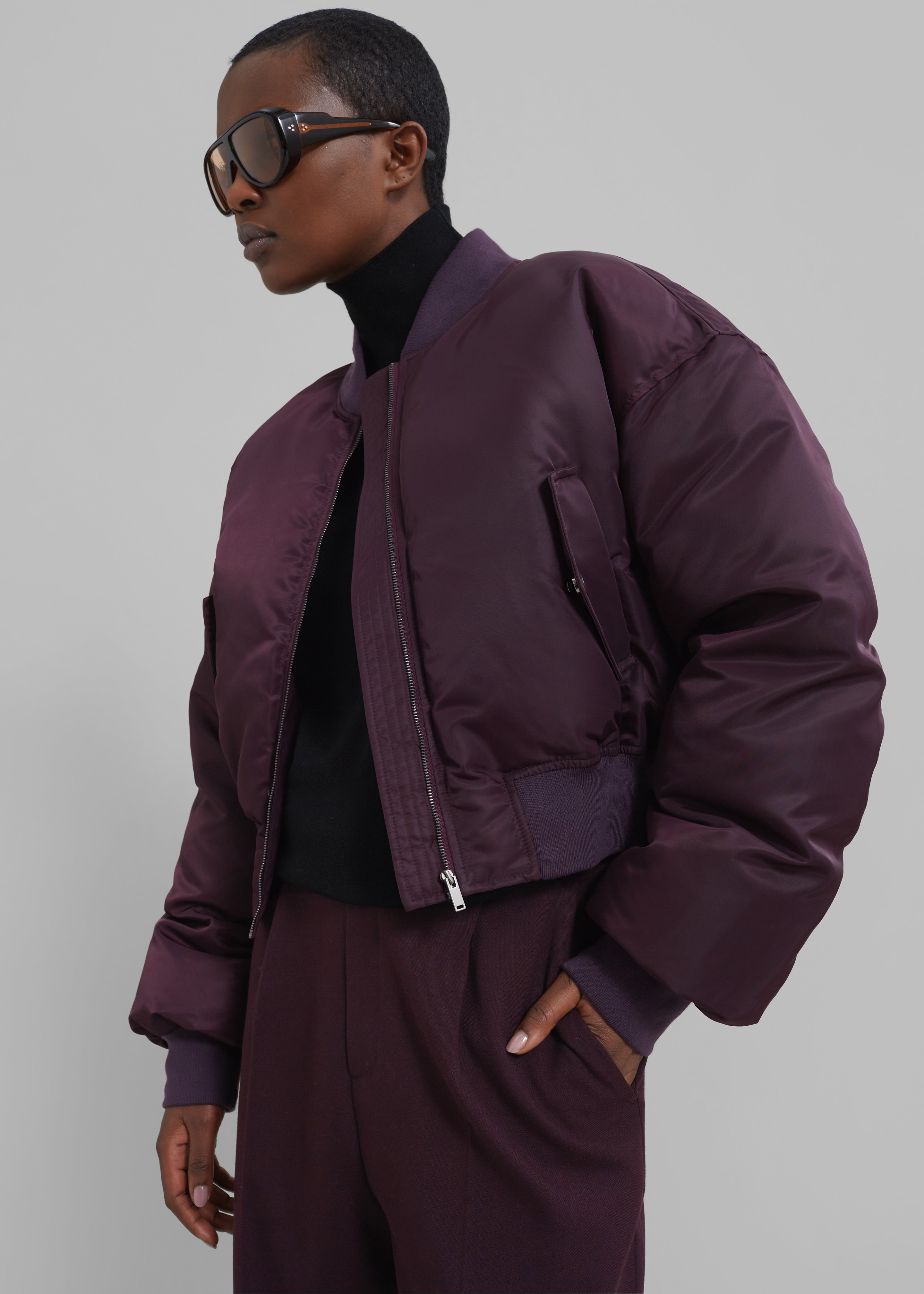 Maroon cropped outlet jacket