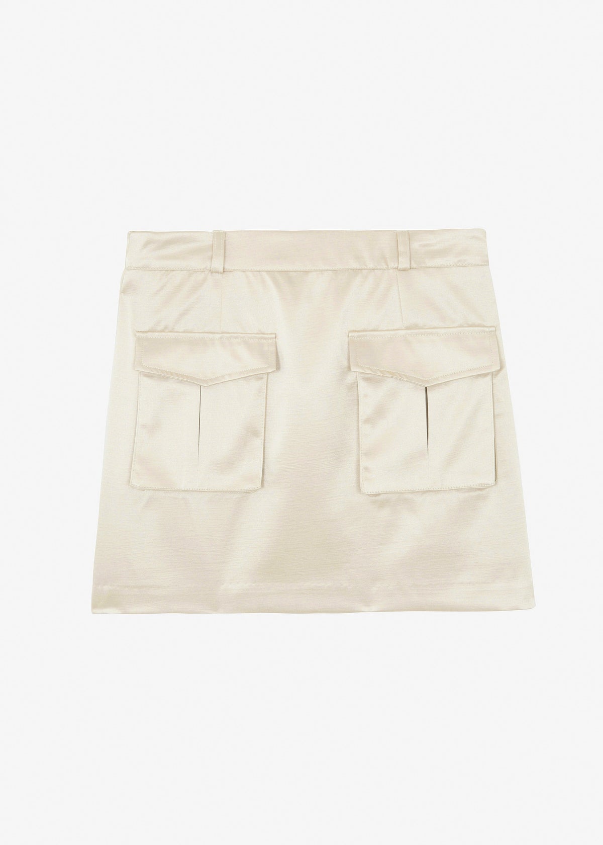 Hudson Satin Cargo Skirt - Beige - 10