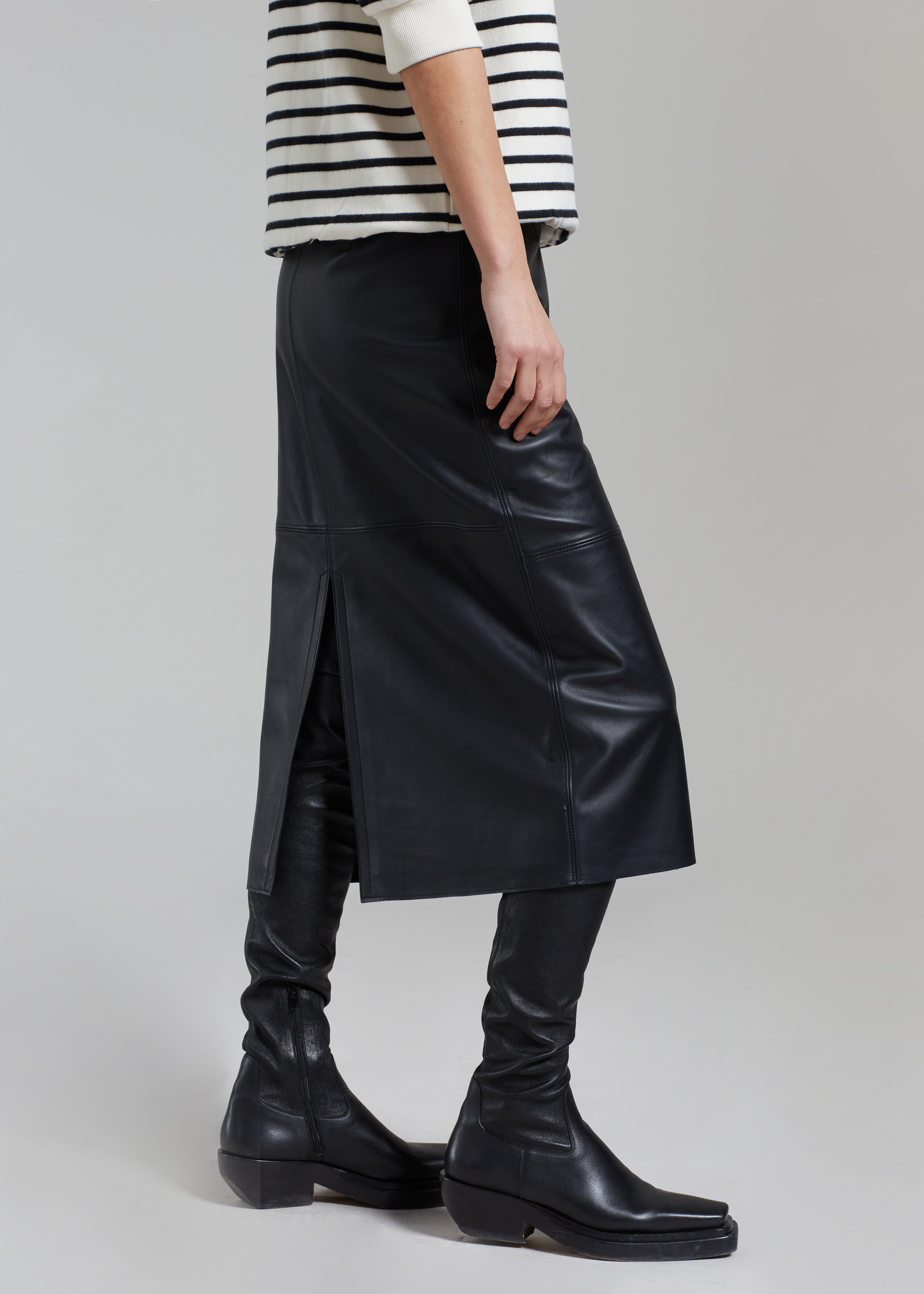 Leather skirt uk shop sale