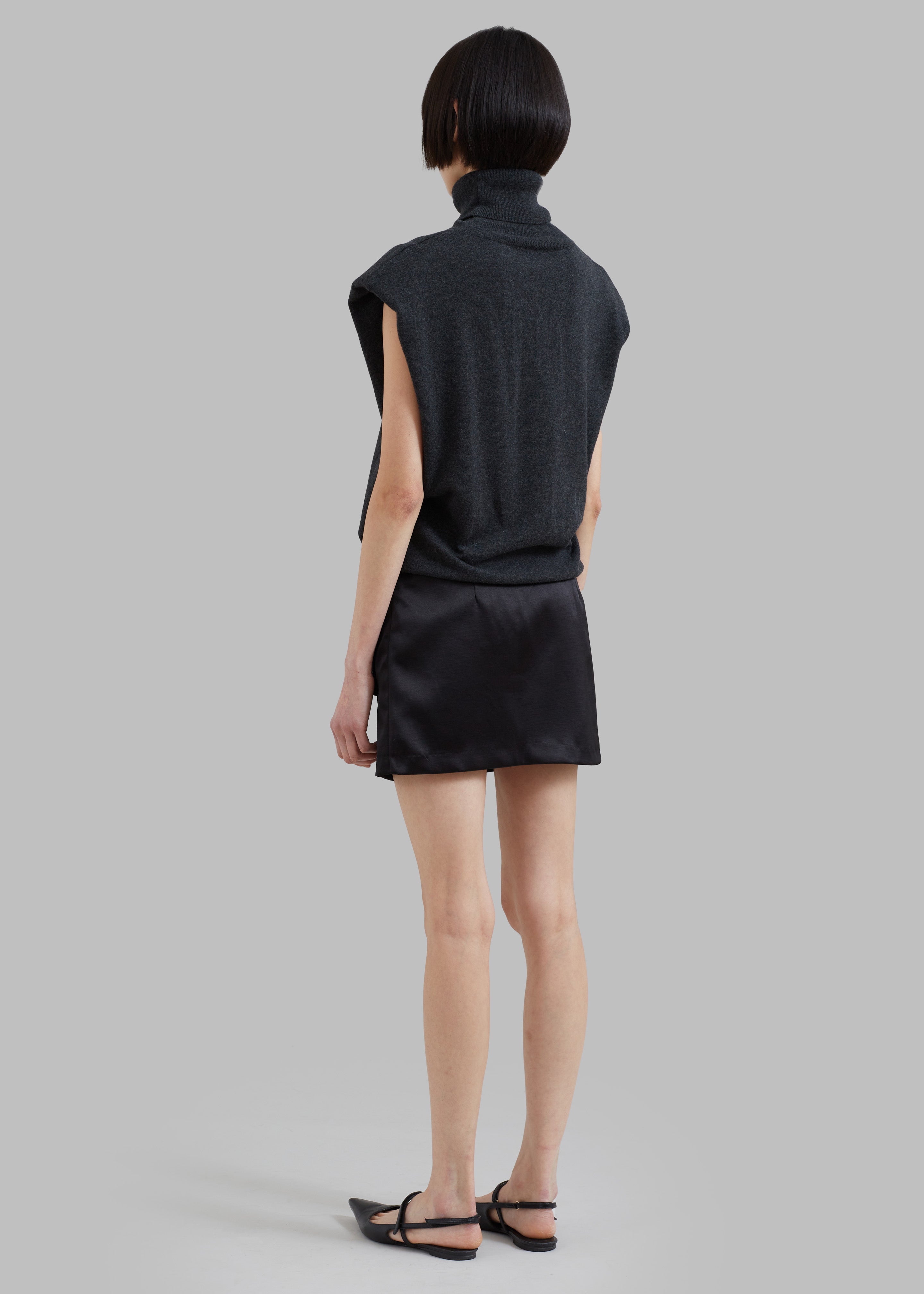 Hudson Satin Cargo Skirt Black