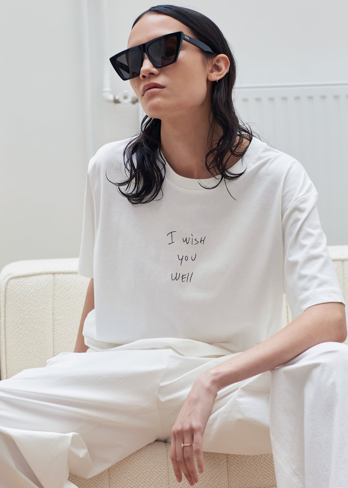 The Frankie Shop x Thomas Lélu Slope T-Shirt - Off White/Black