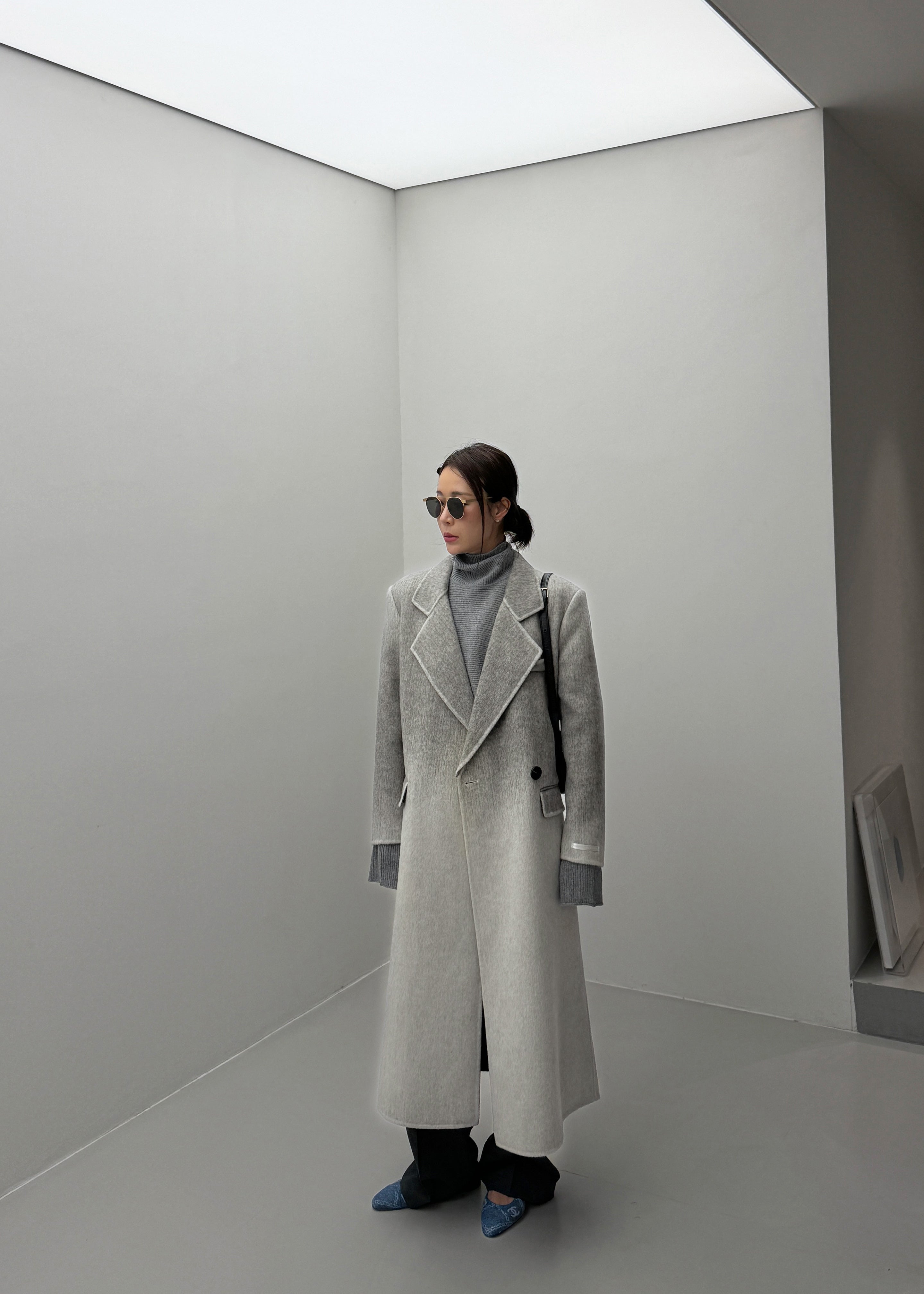 Imani Ombre Wool Coat - Grey - 10