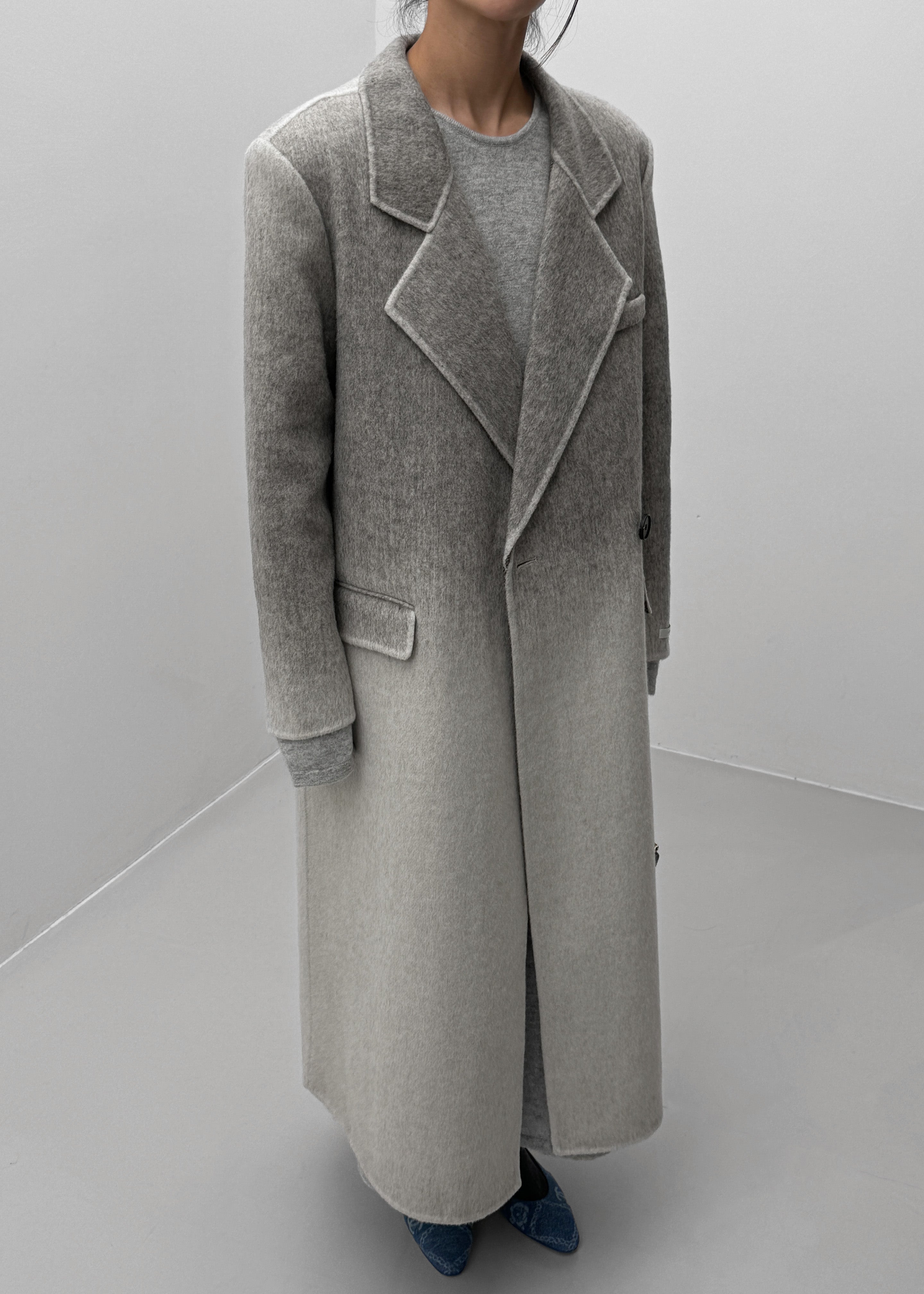 Imani Ombre Wool Coat Grey