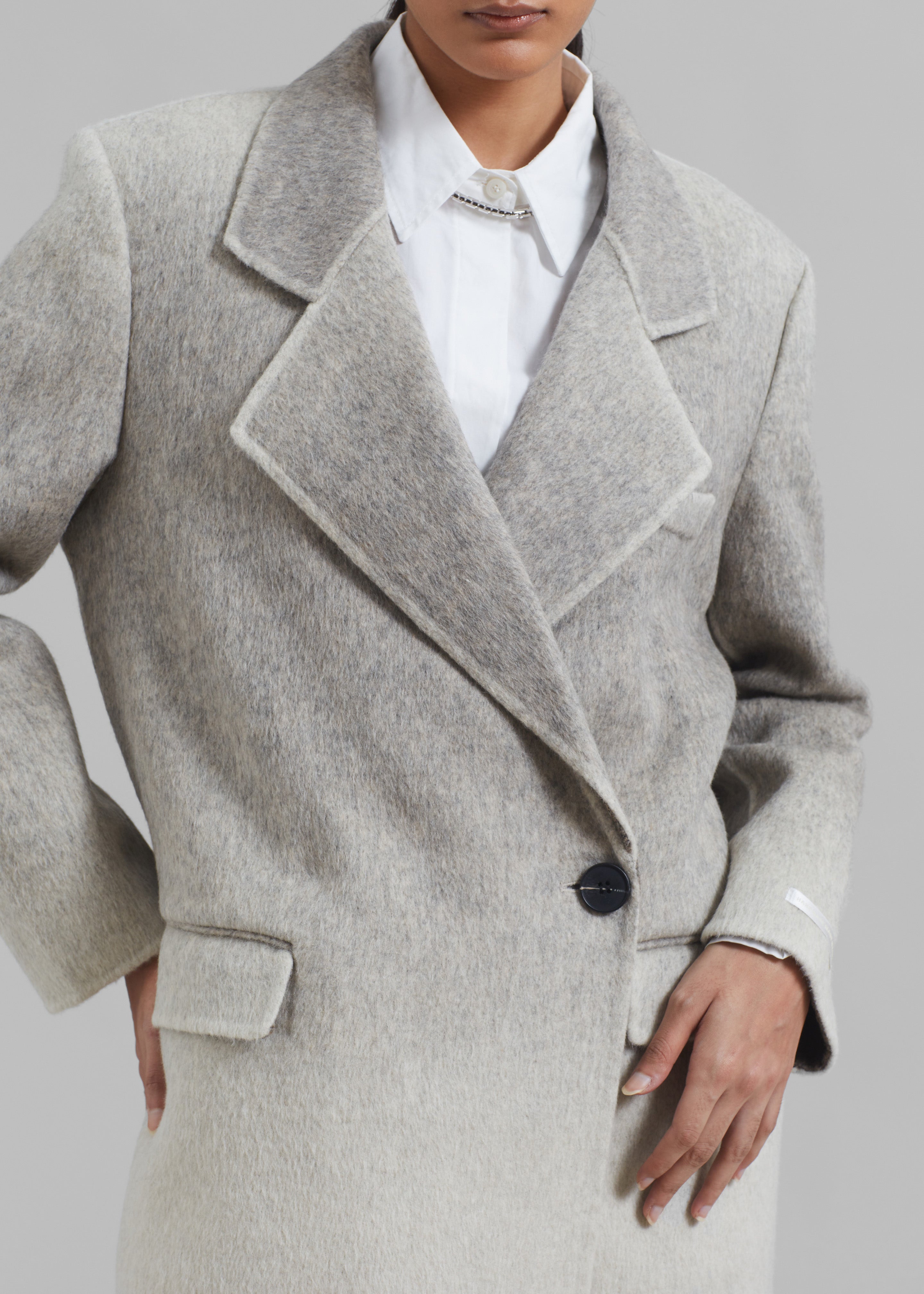 Imani Ombre Wool Coat - Grey - 6