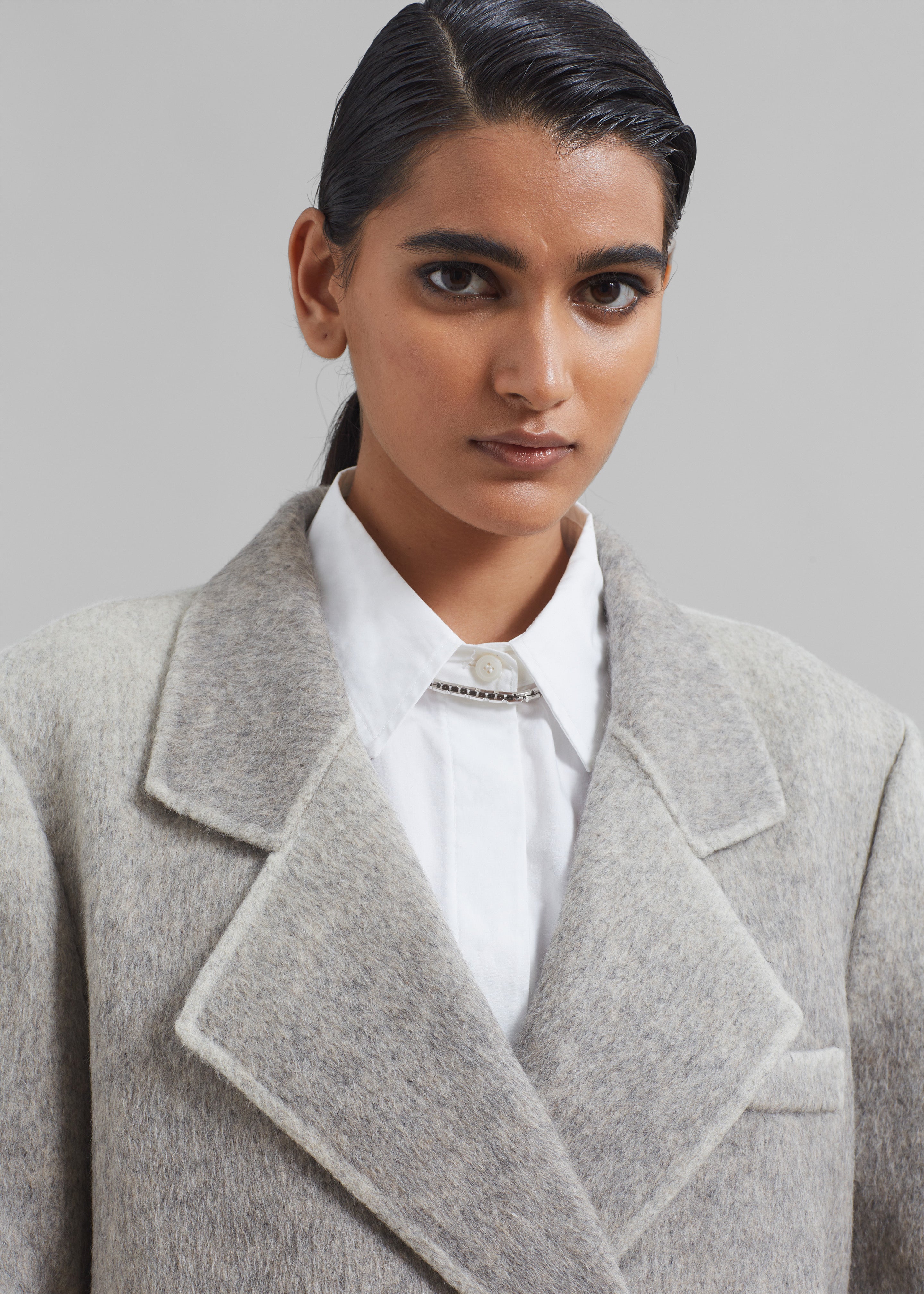 Imani Ombre Wool Coat - Grey - 4