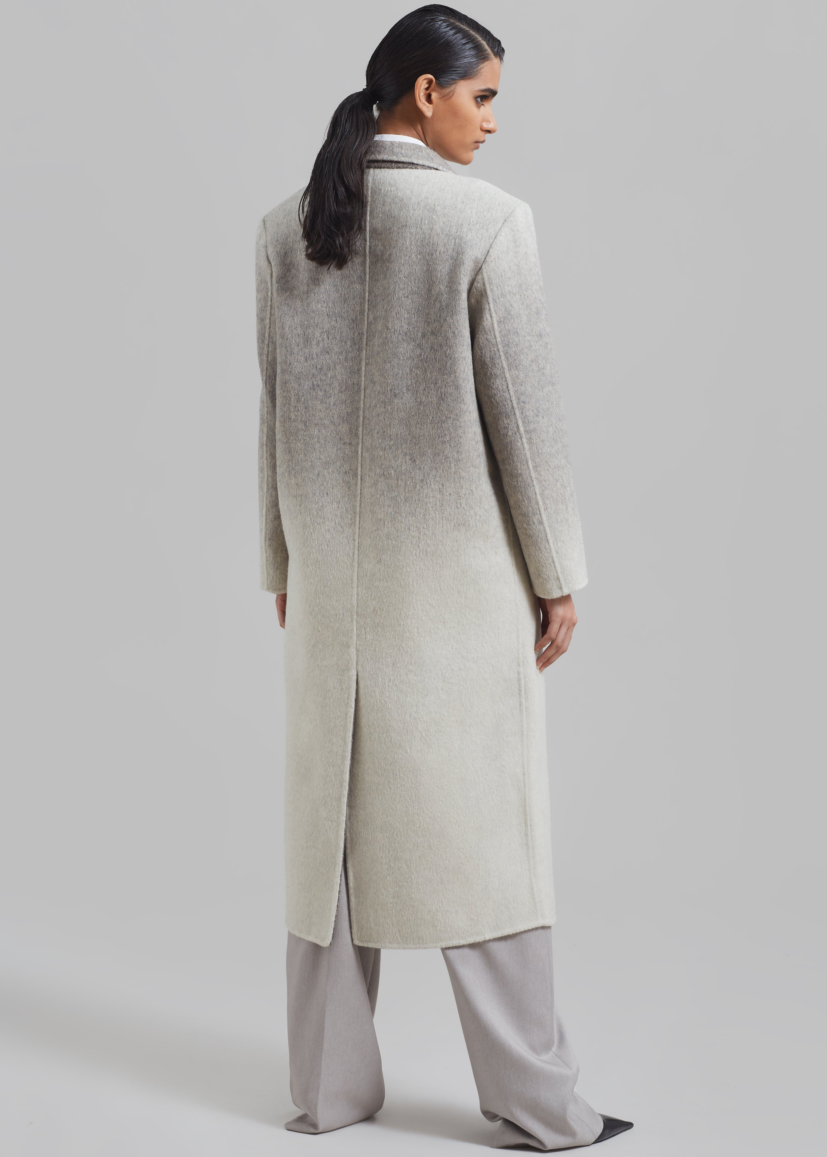 Imani Ombre Wool Coat - Grey - 11