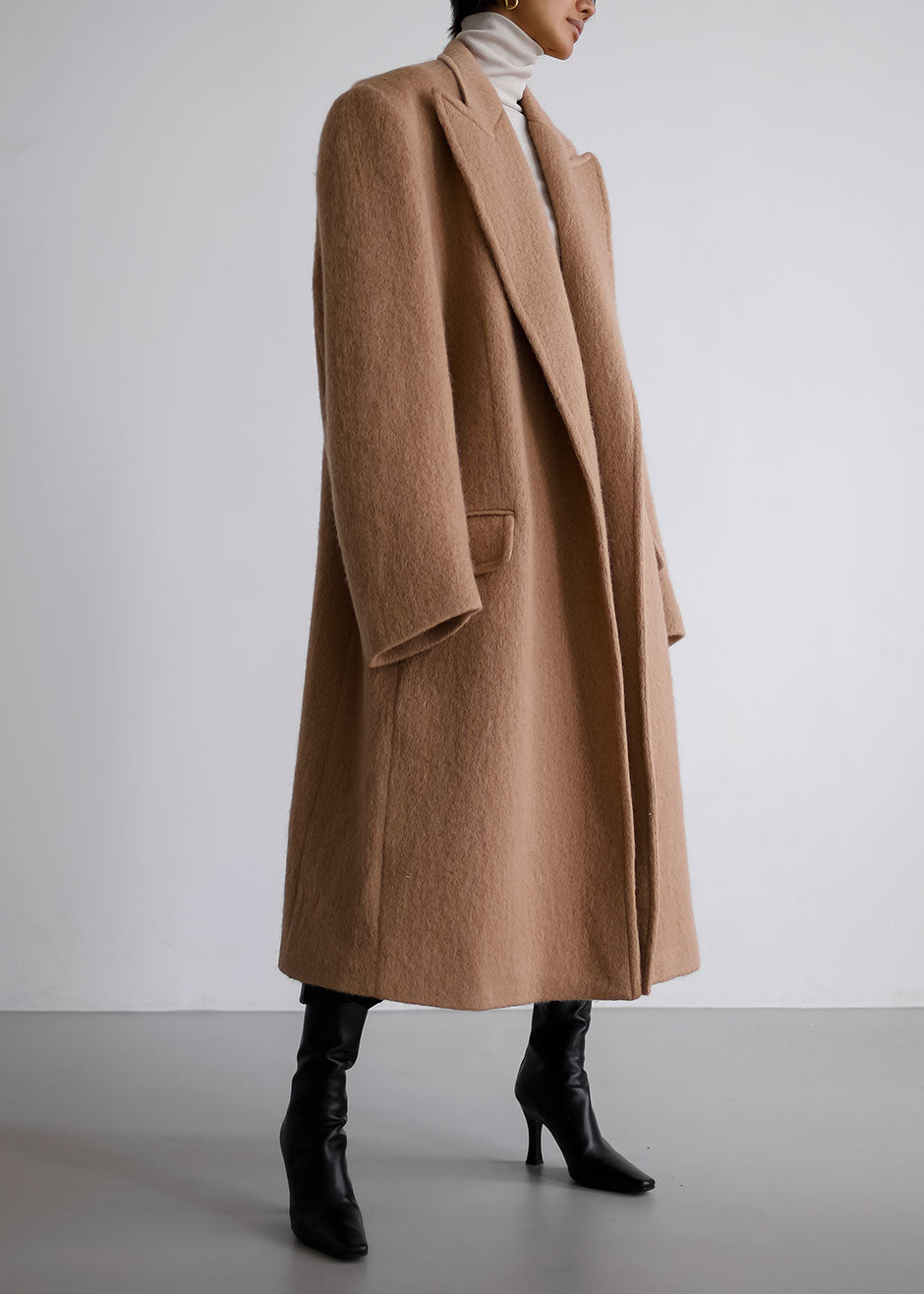 John Oversized Coat - Camel - 4