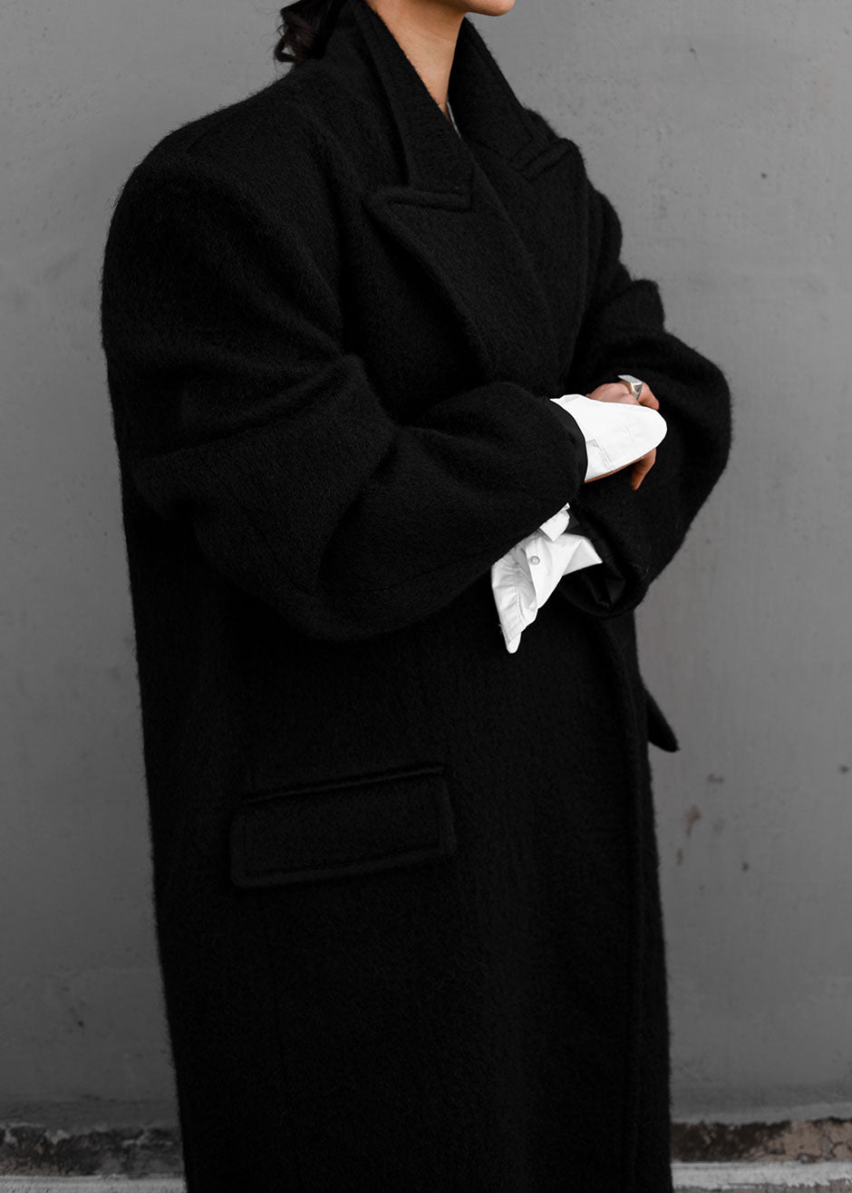 John Oversized Coat - Black - 7