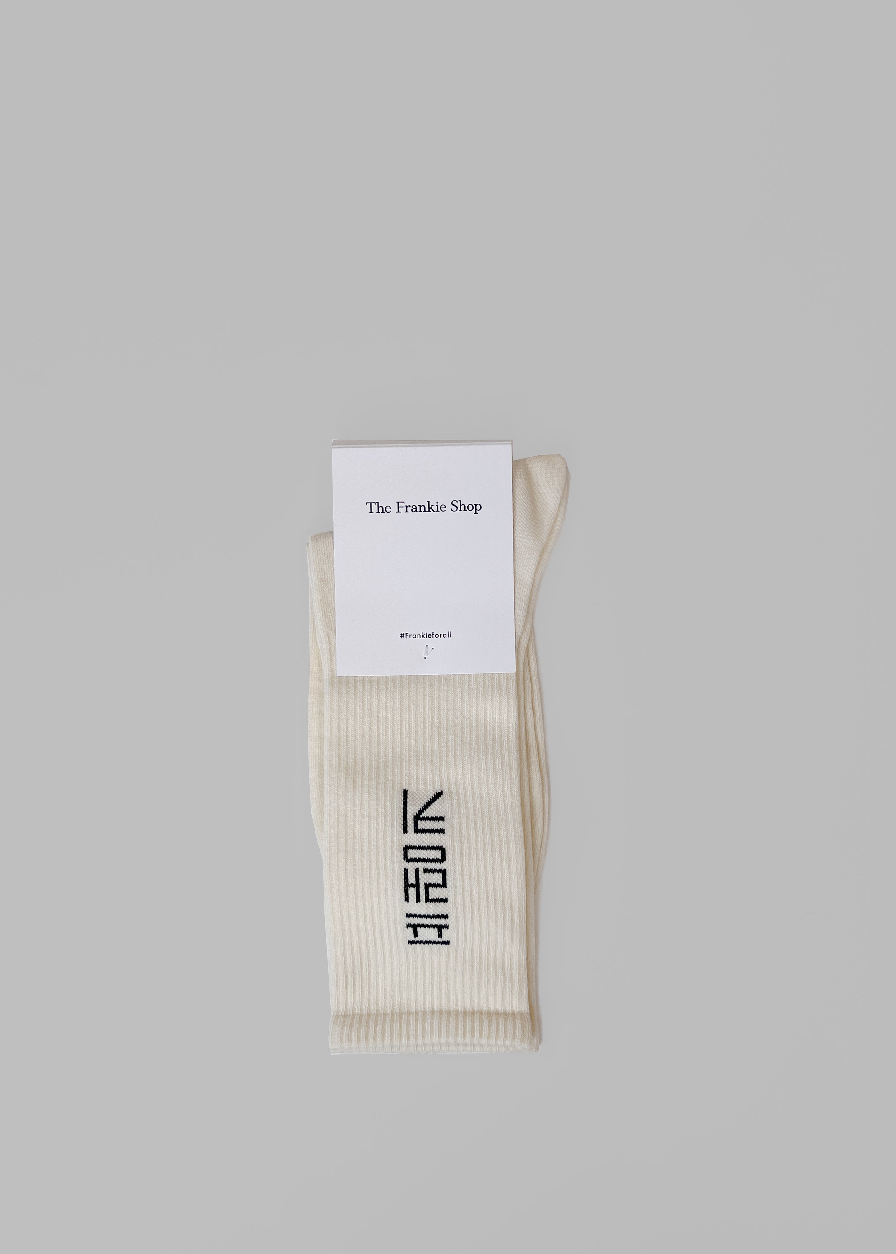 Frankie in Korean Ribbed Socks - Vanilla - 6