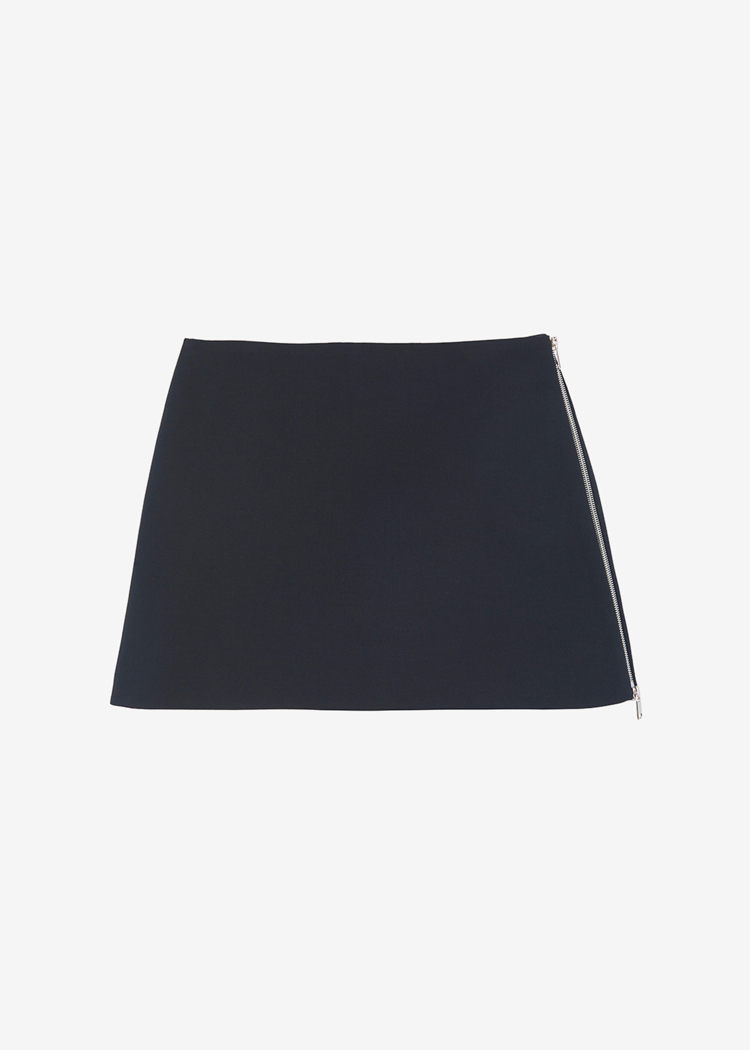 Indigo Zipped Mini Skirt - Dark Navy - 9