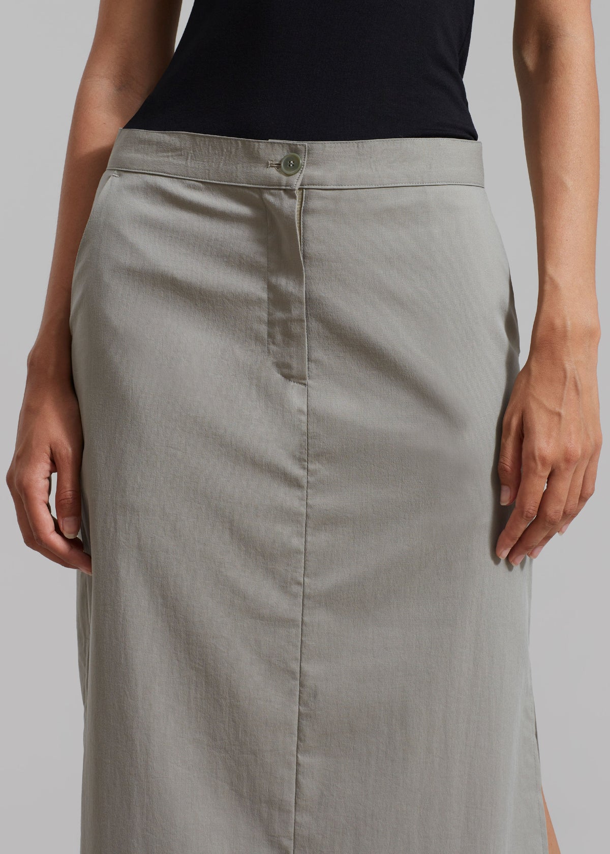 Irene Maxi Skirt - Slate Green - 5