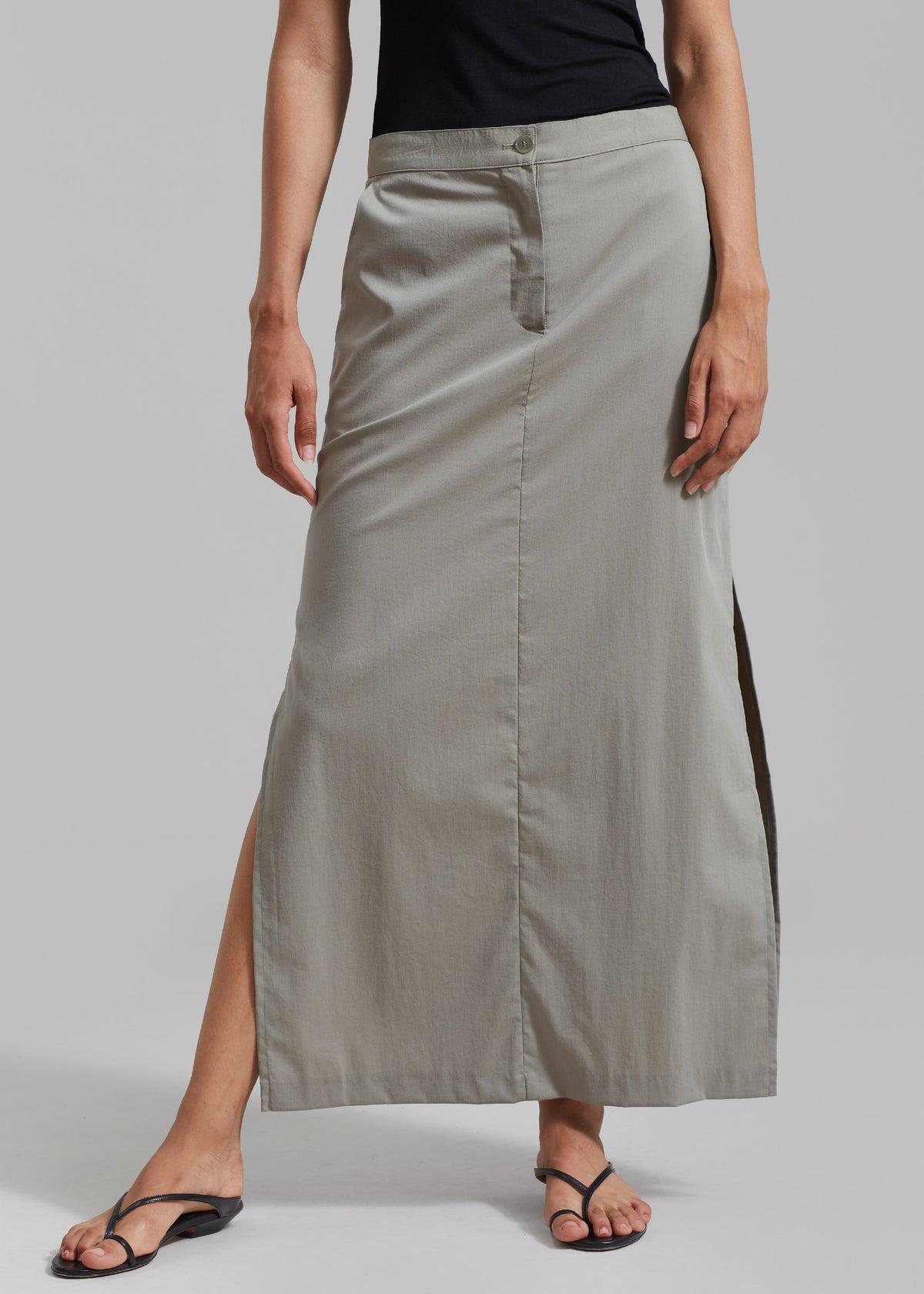 Irene Maxi Skirt - Slate Green - 6