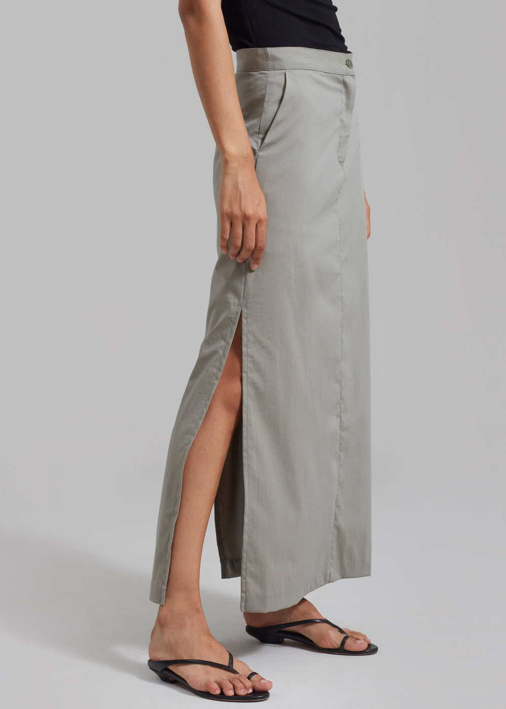 Irene Maxi Skirt - Slate Green - 1