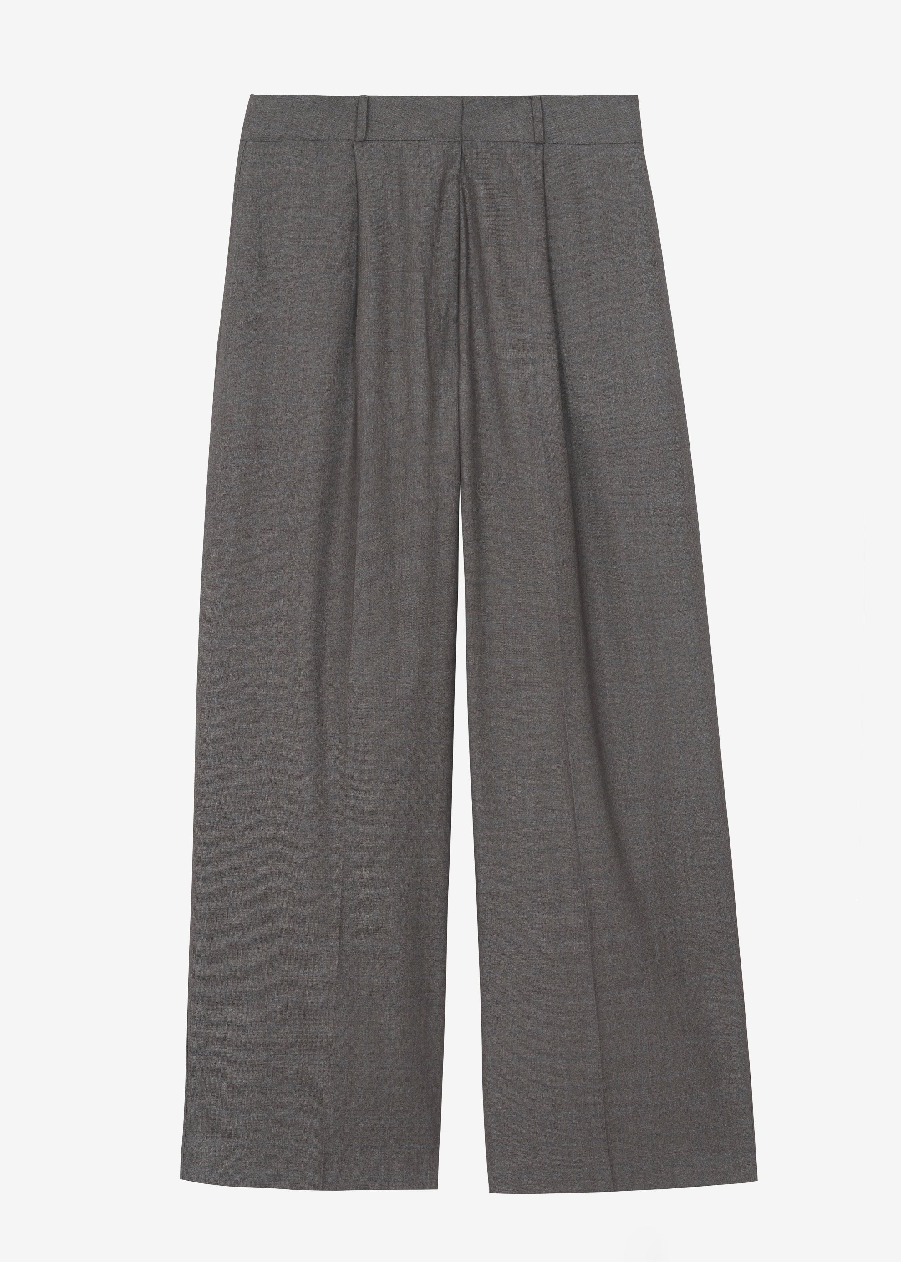 Ivey Pintuck Trousers - Grey Melange - 16
