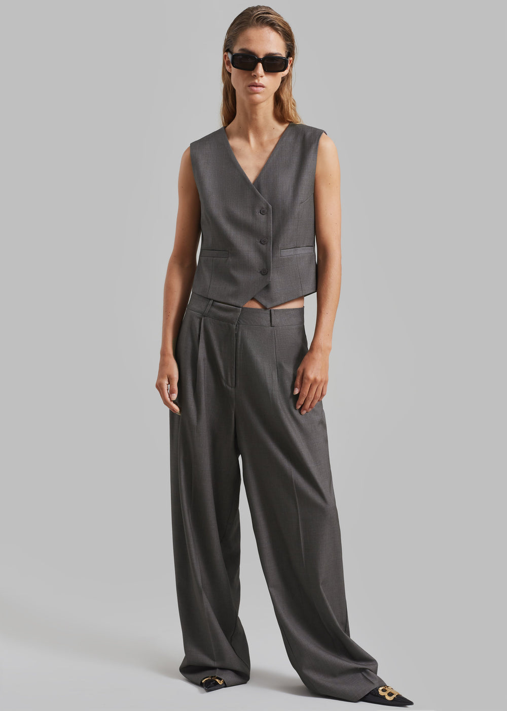 Ivey Vest - Grey Melange - 1