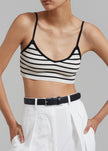 Jade Knit Bralette - Black Stripe