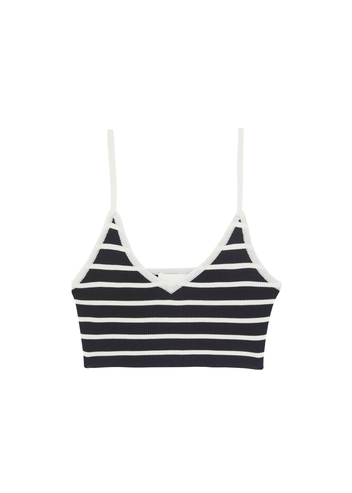 Jade Knit Bralette - White Stripe - 9
