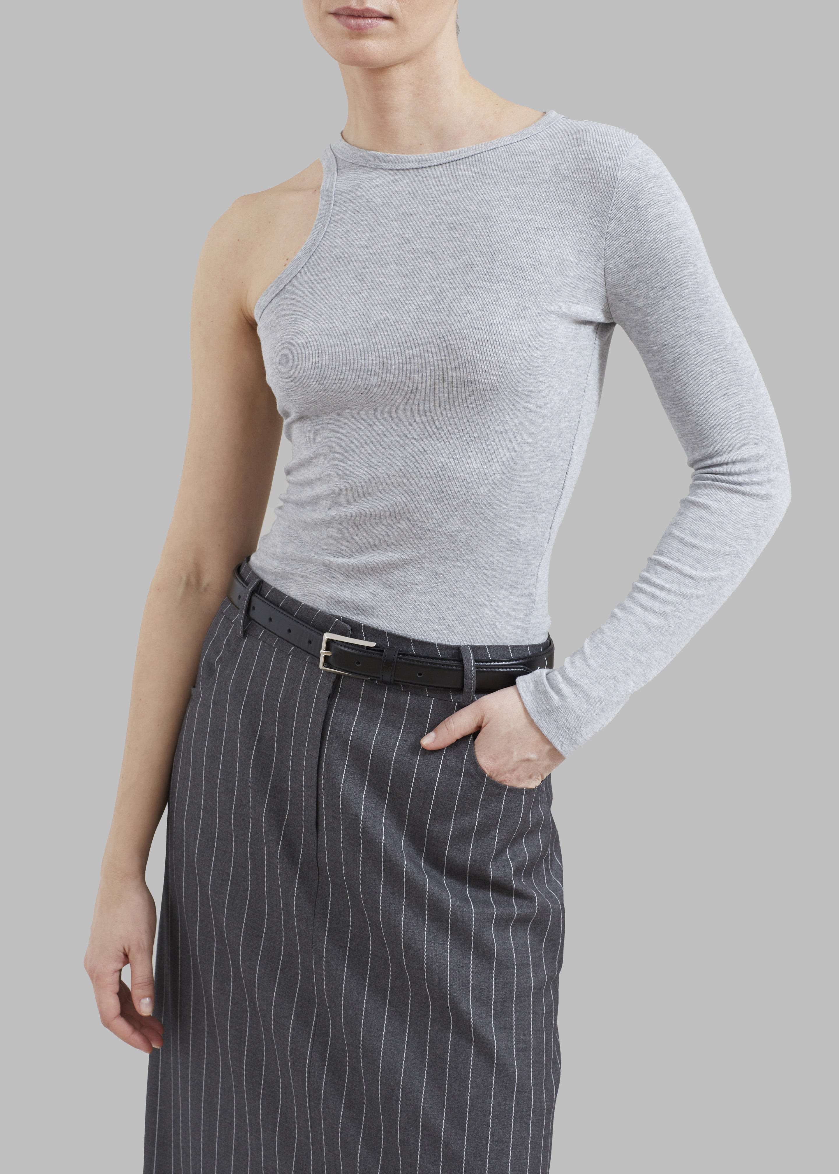 Jamie Asymmetric T-Shirt - Grey - 4