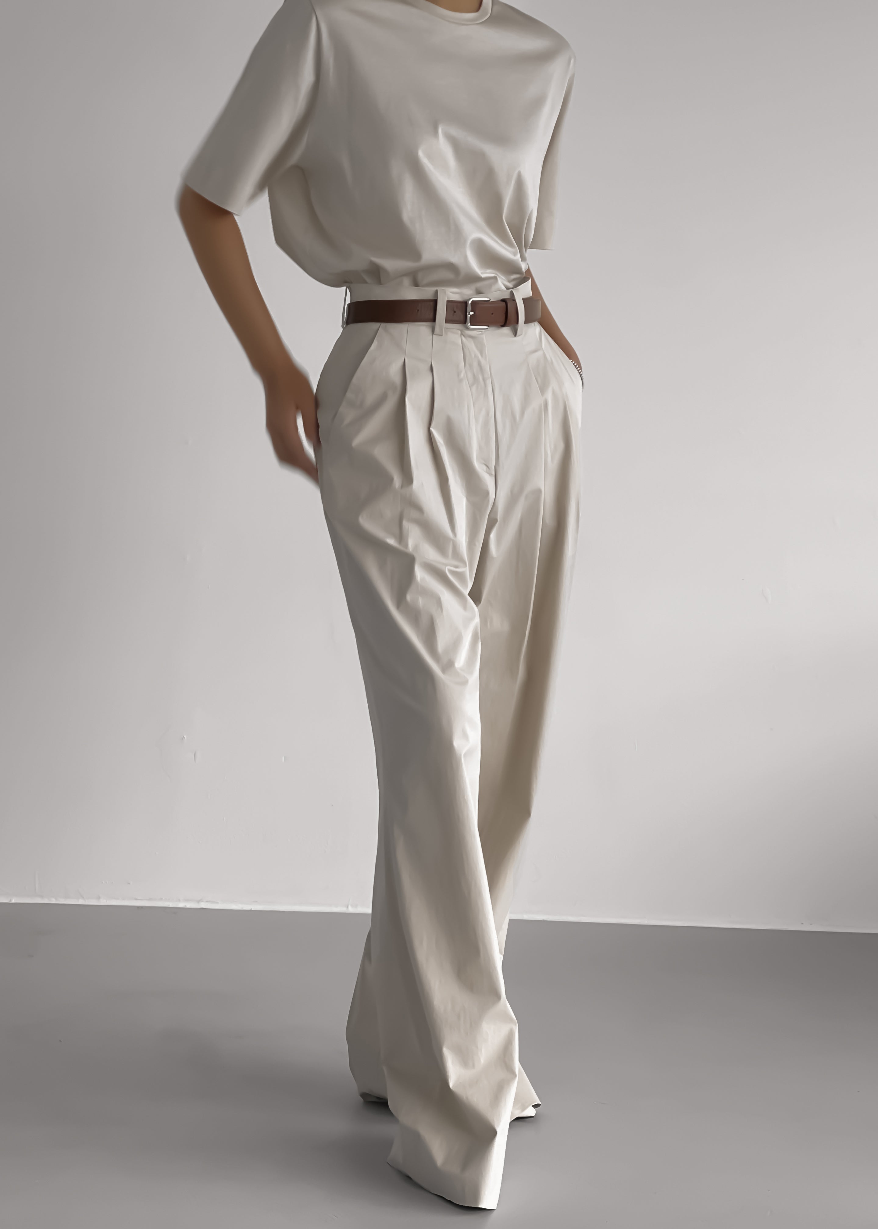 Jayden Wide Pants - White – The Frankie Shop