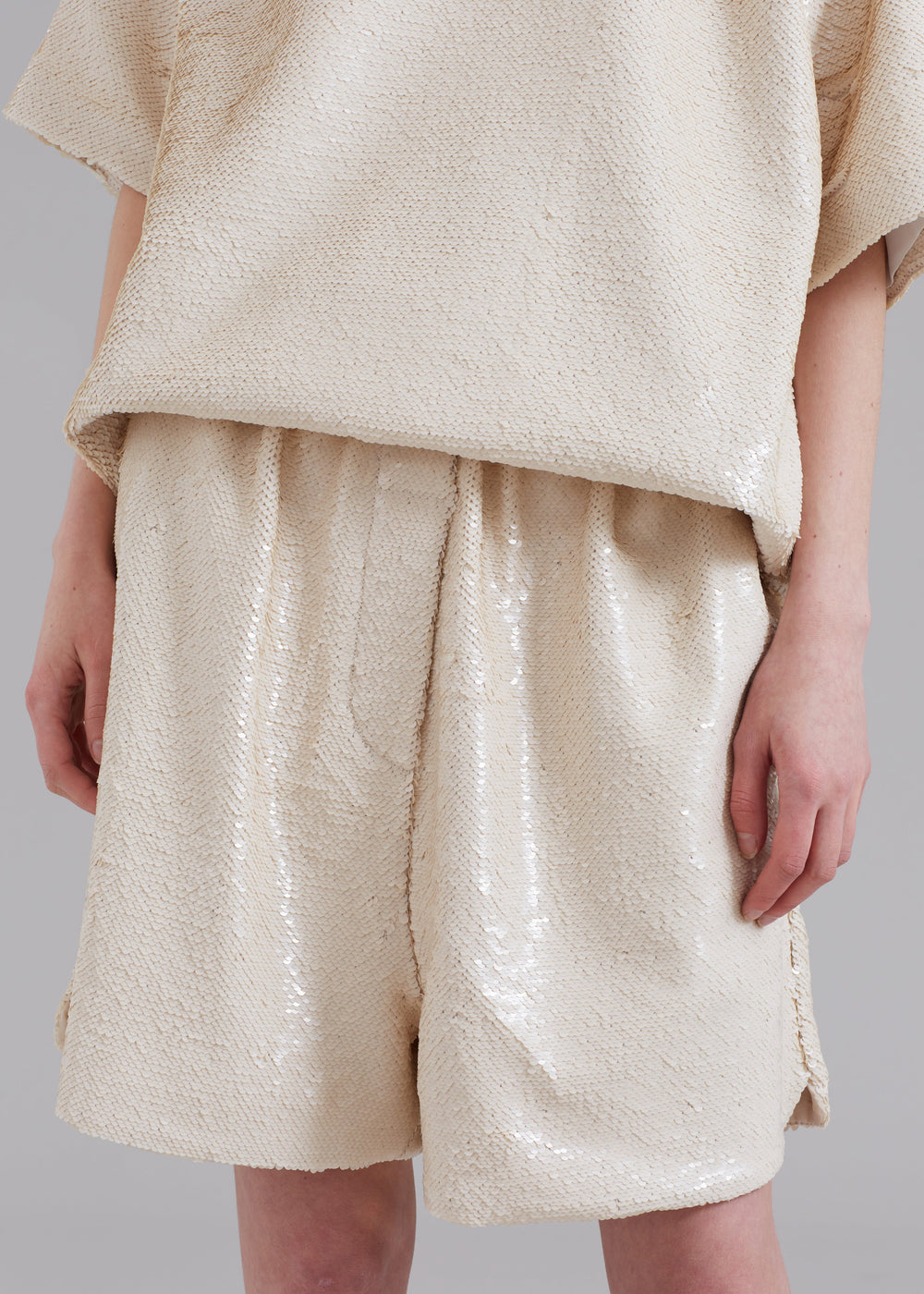Jazz Sequins Boxer Shorts - Cream - 1